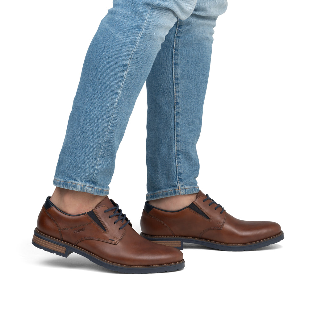 Brown Elasticated Shoes for Men | Rieker 14621-24