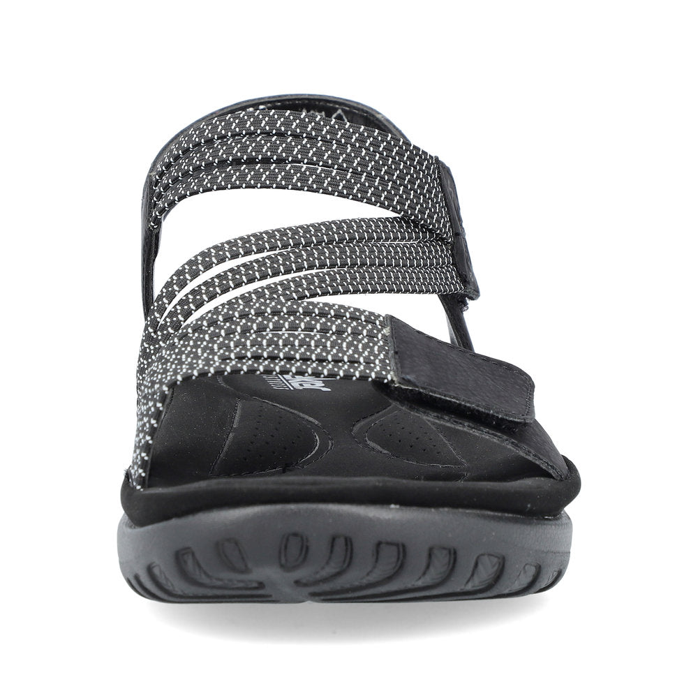 Black Hook & Loop Sandals for Women | Rieker 64870-00