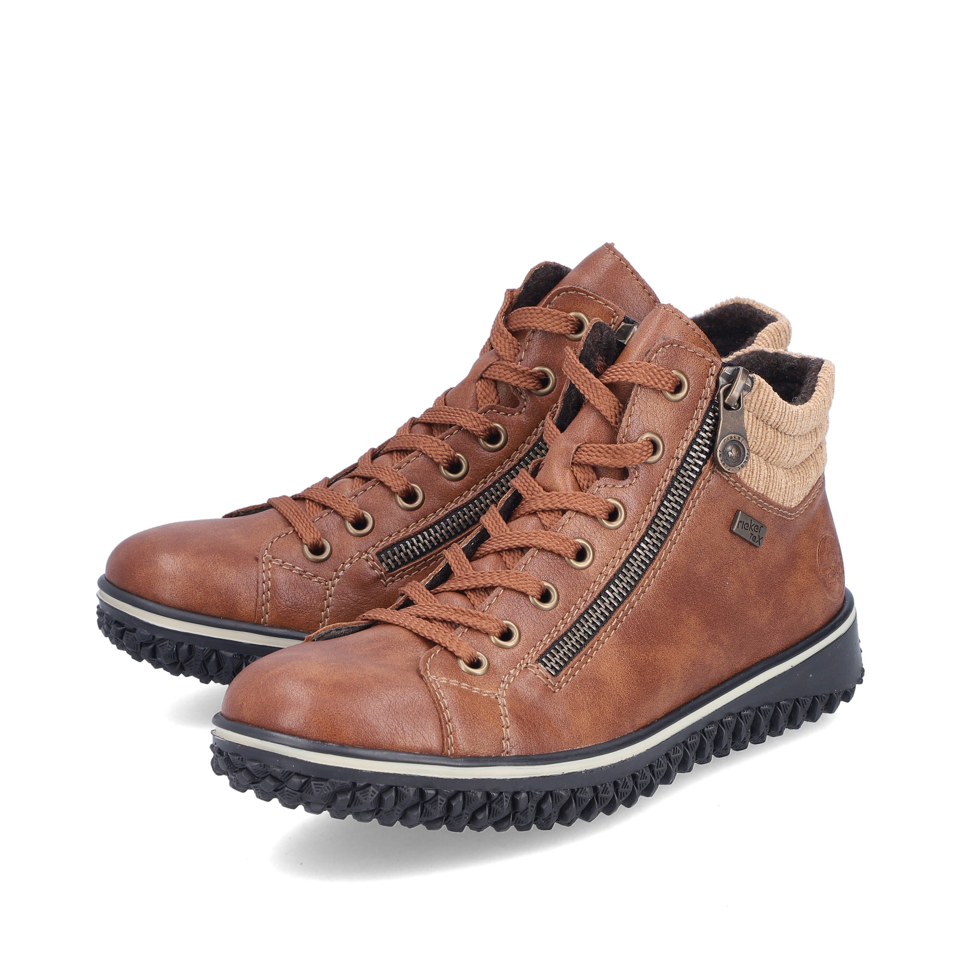 Brown Zip Boots for Women | Rieker Z4263-24