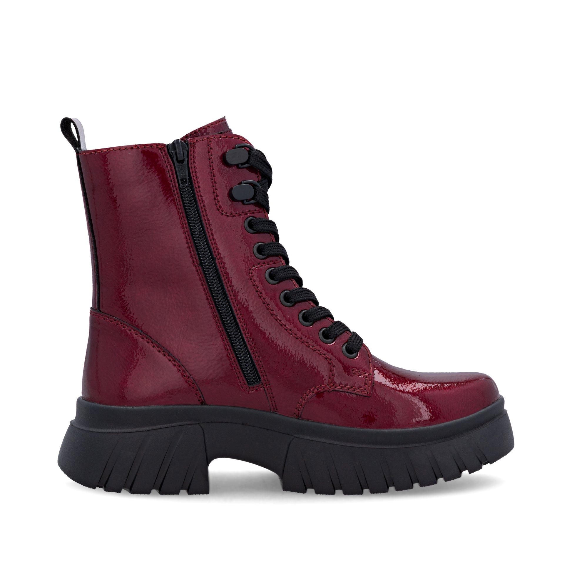 Red Zip Boots for Women | Rieker Sport W1870-35
