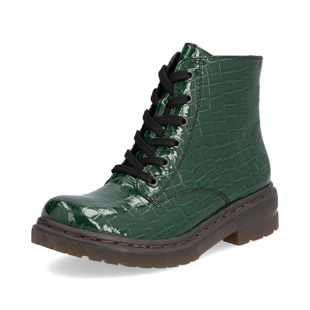 Green Zip Boots for Women | Rieker 78240-54