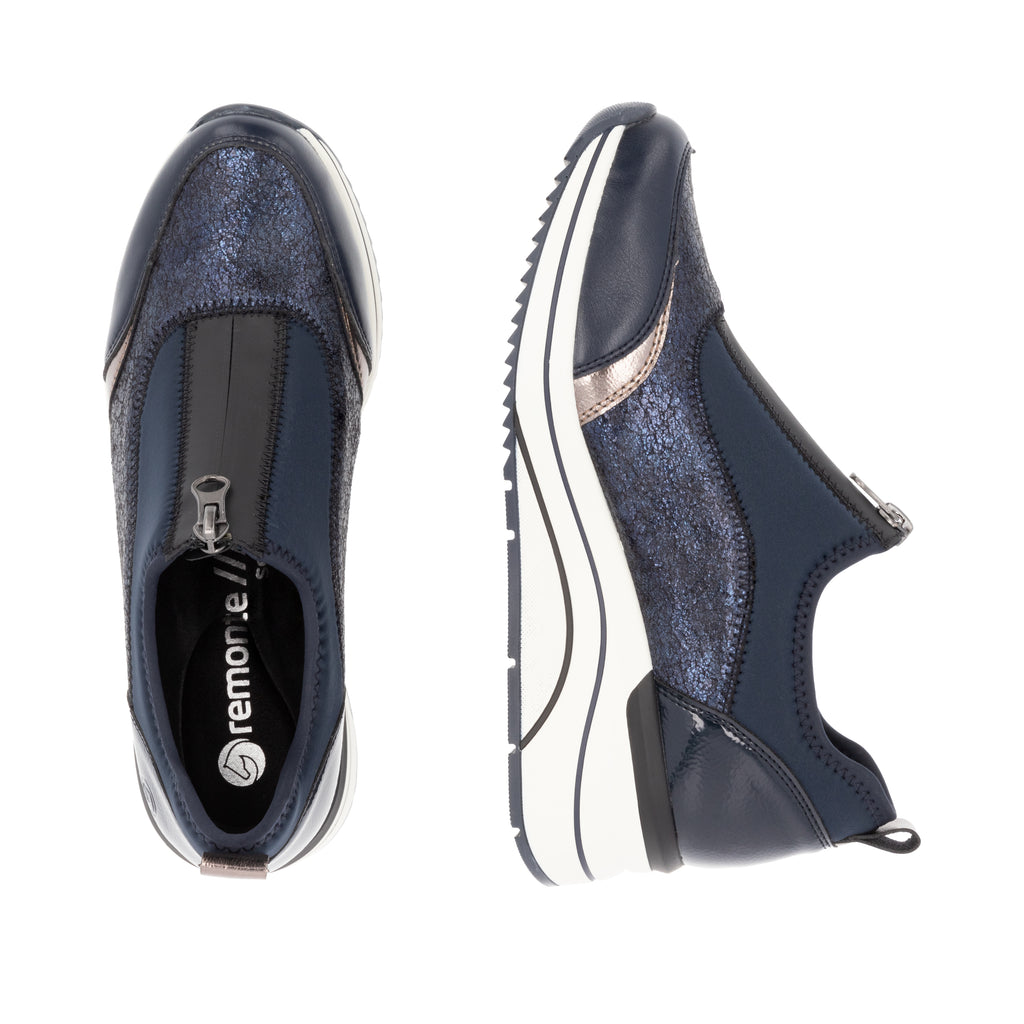 Blue Zip Shoes for Women | Remonte D0T08-12