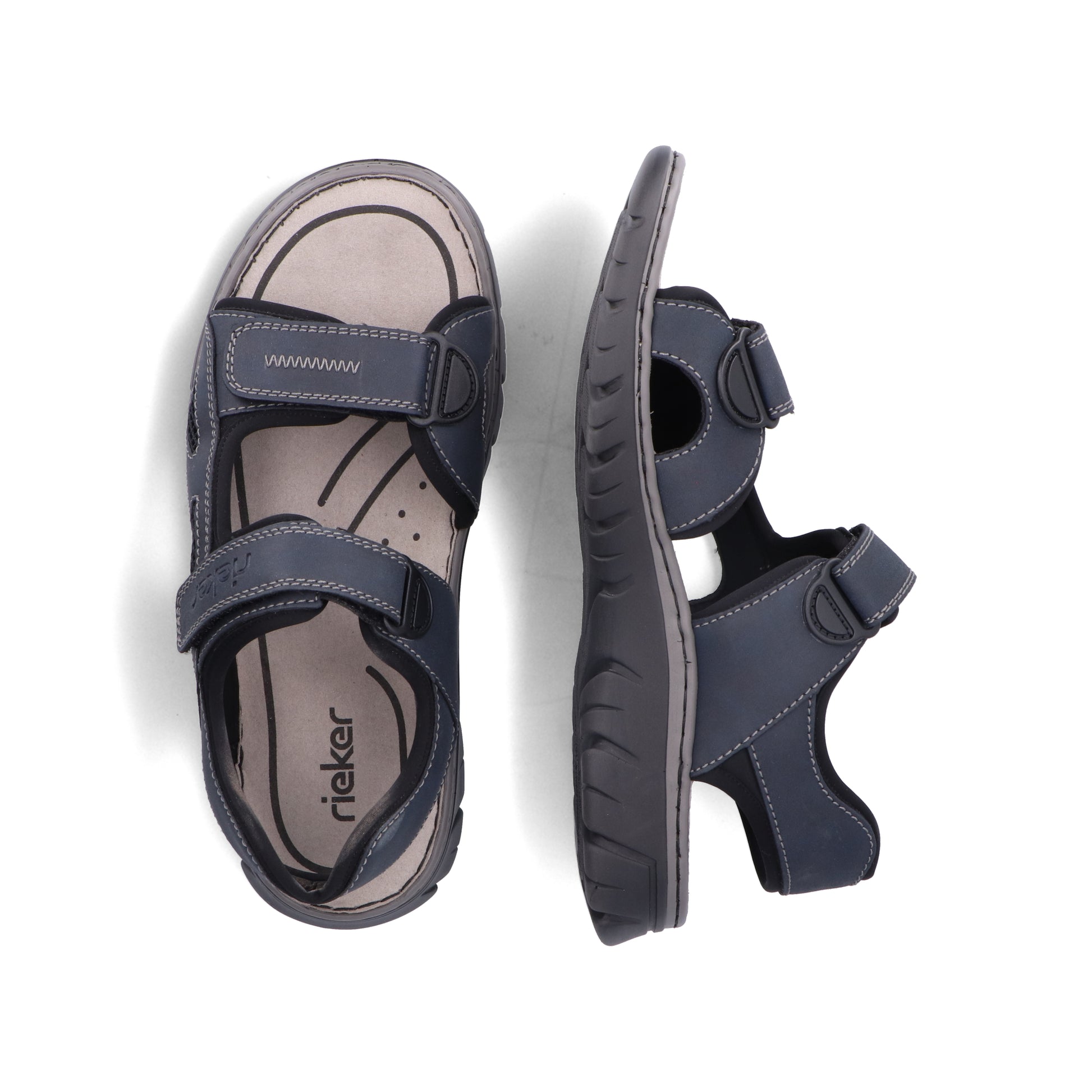 Blue Hook & Loop Sandals for Men | Rieker 26761-14