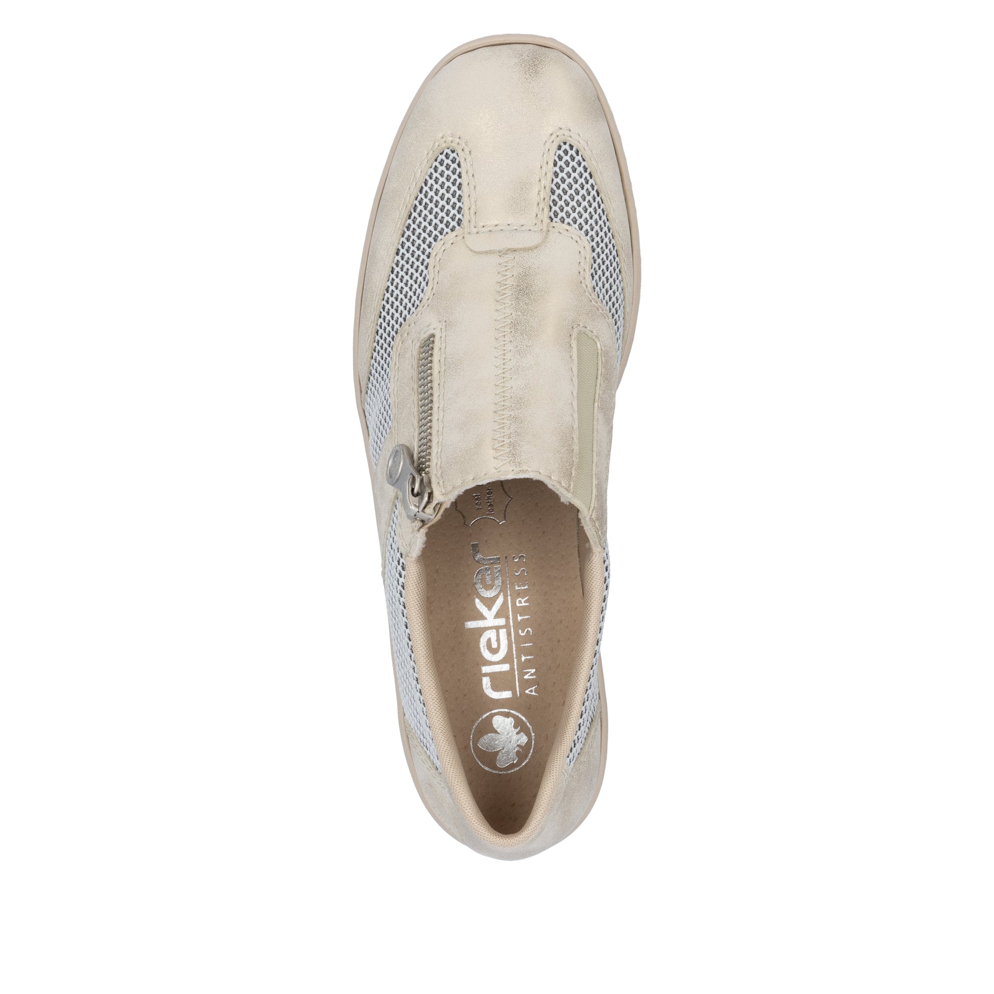 Beige Zip Shoes for Women | Rieker 48760-60