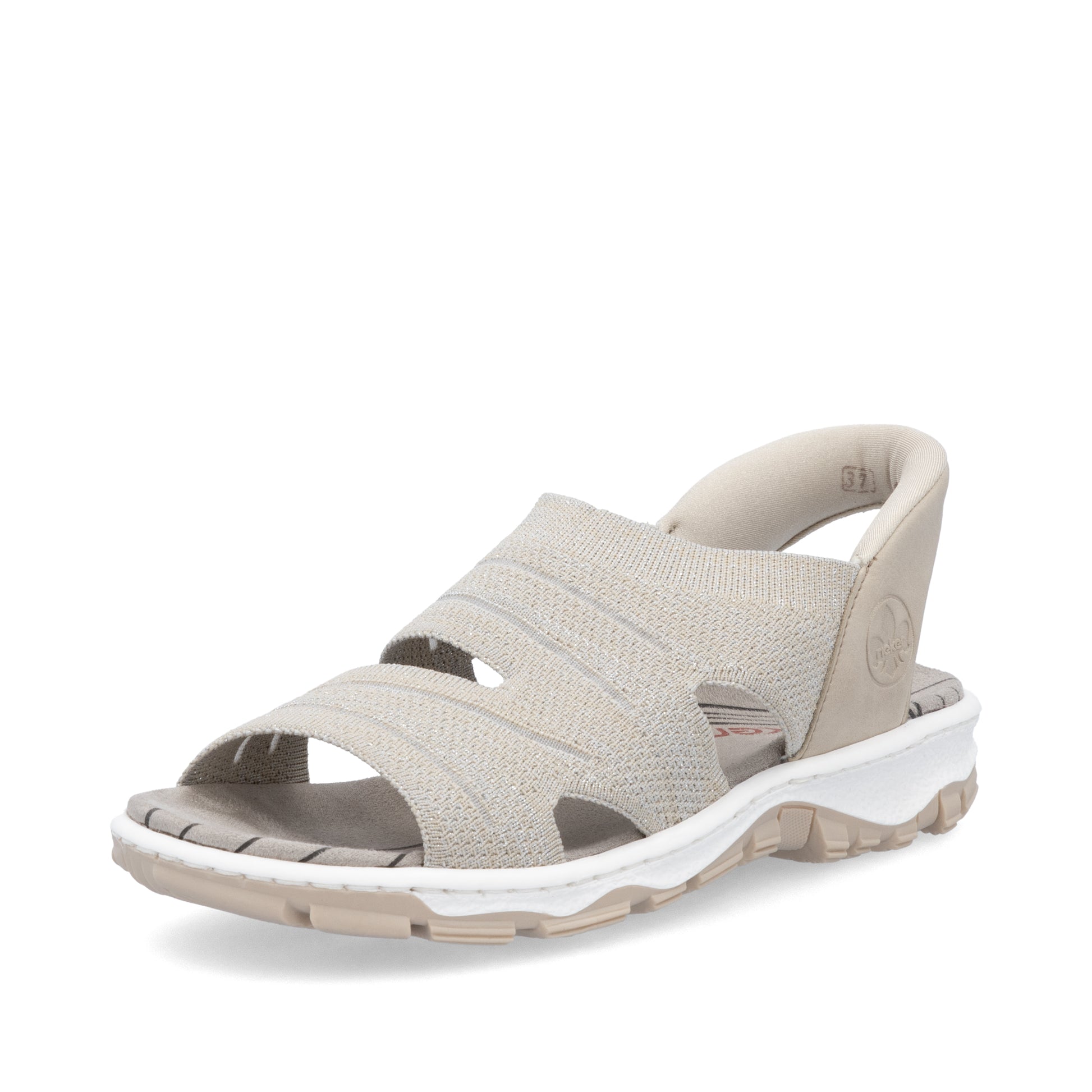 Beige Elasticated Sandals for Women | Rieker 68895-64