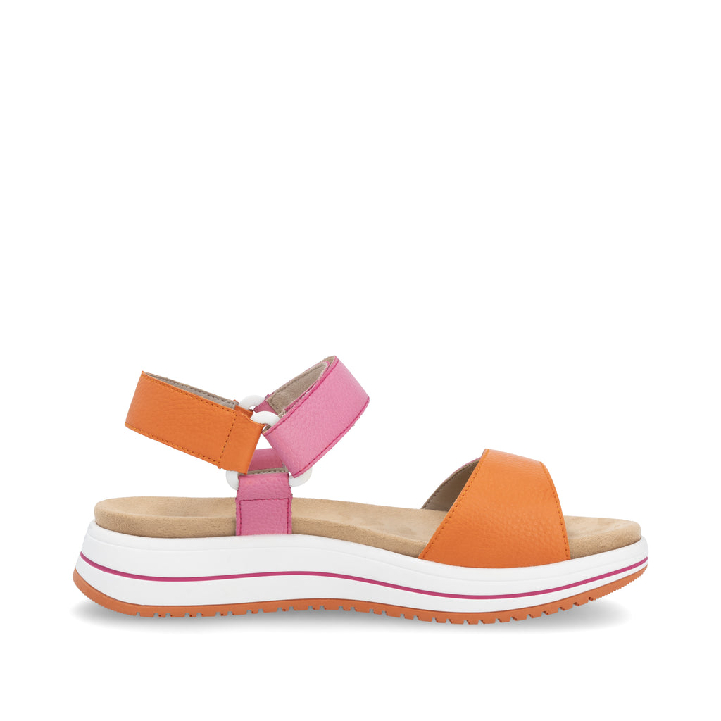 Pink Hook & Loop Sandals for Women | Remonte D1J57-31