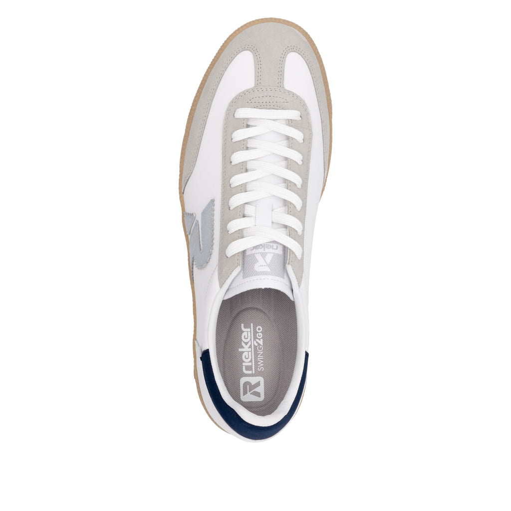 White Elasticated Shoes for Men | Rieker U2200-82