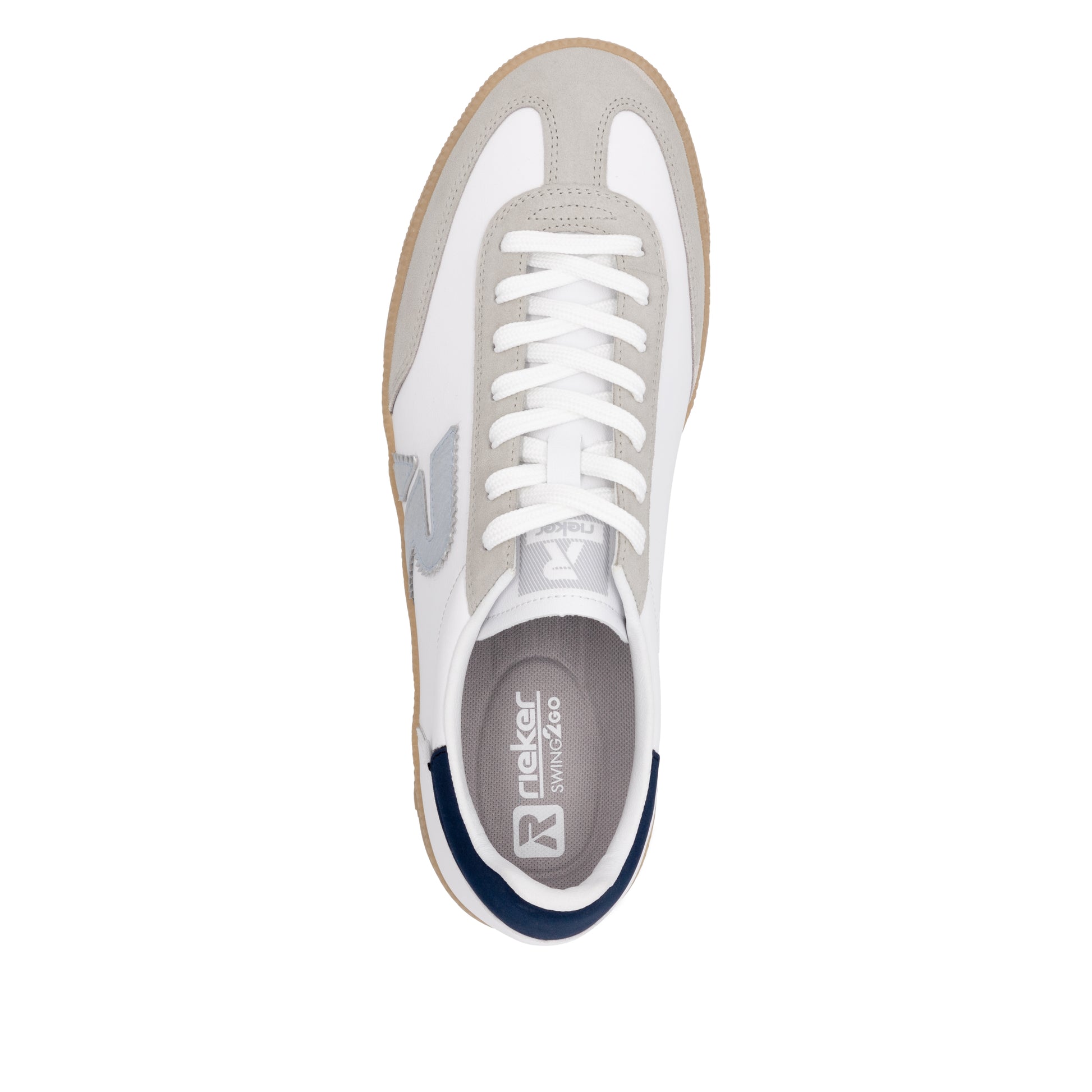 White Elasticated Shoes for Men | Rieker U2200-82