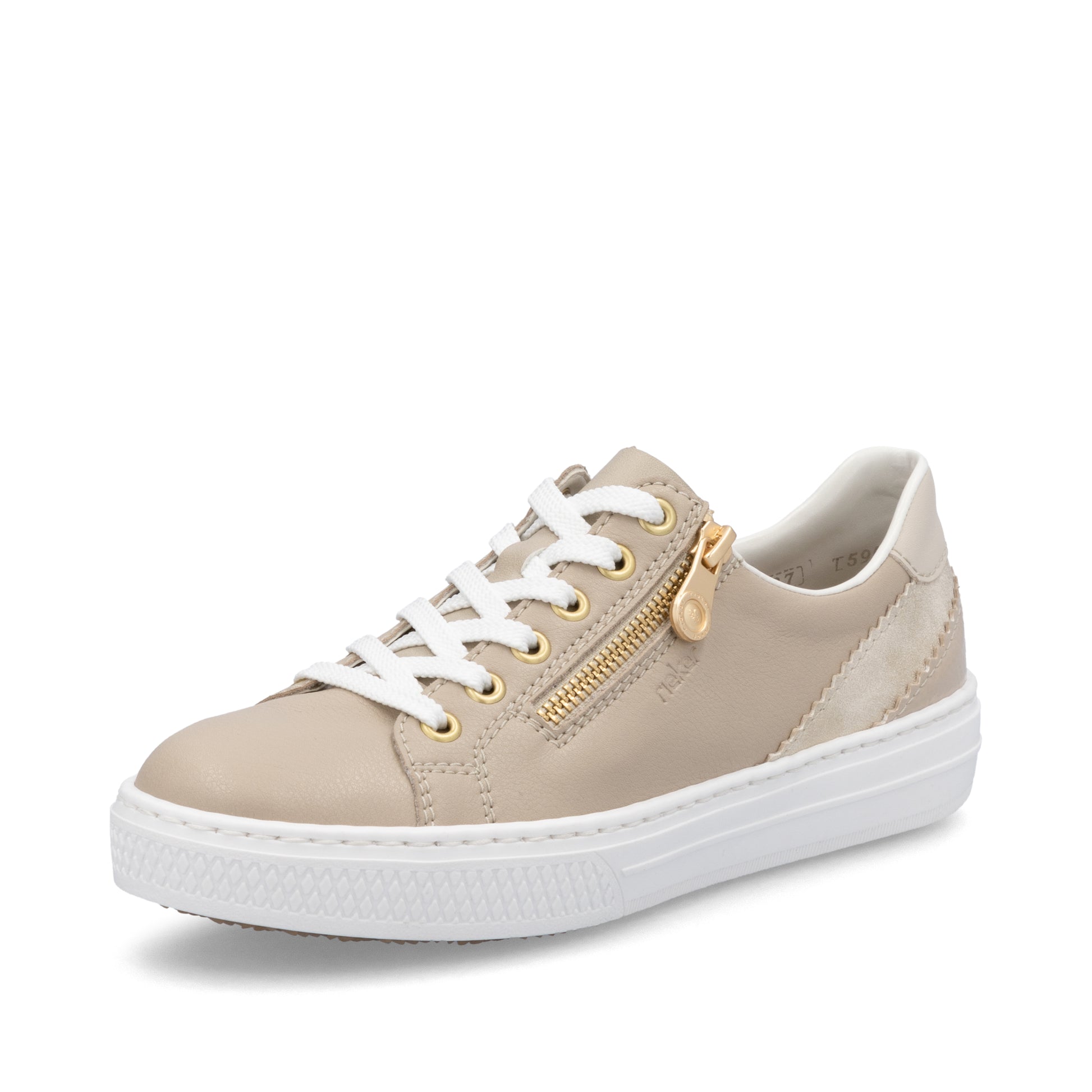 Beige Zip Shoes for Women | Rieker L5900-62