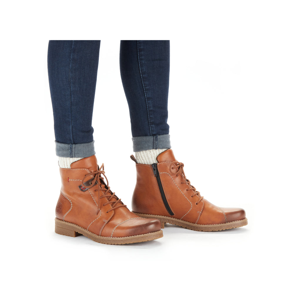 Brown Zip Boots for Women | Rieker 73501-24