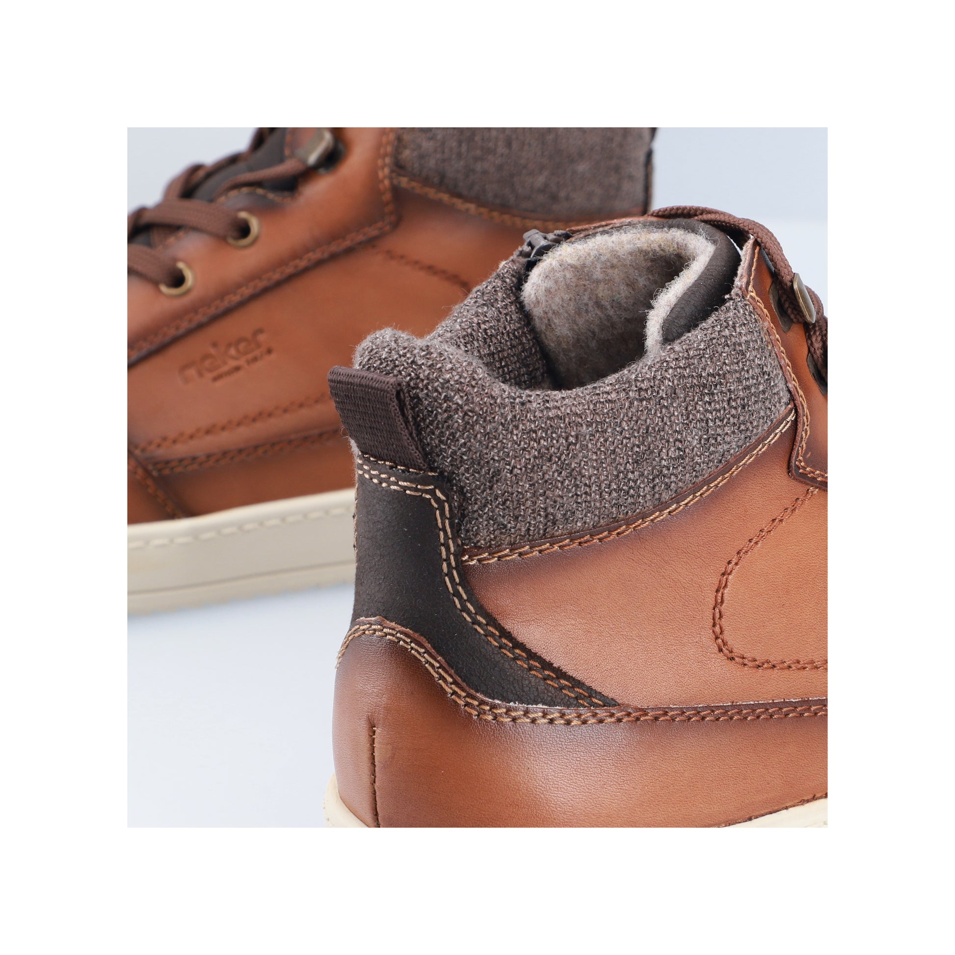 Brown Zip Boots for Men | Rieker 17530-25