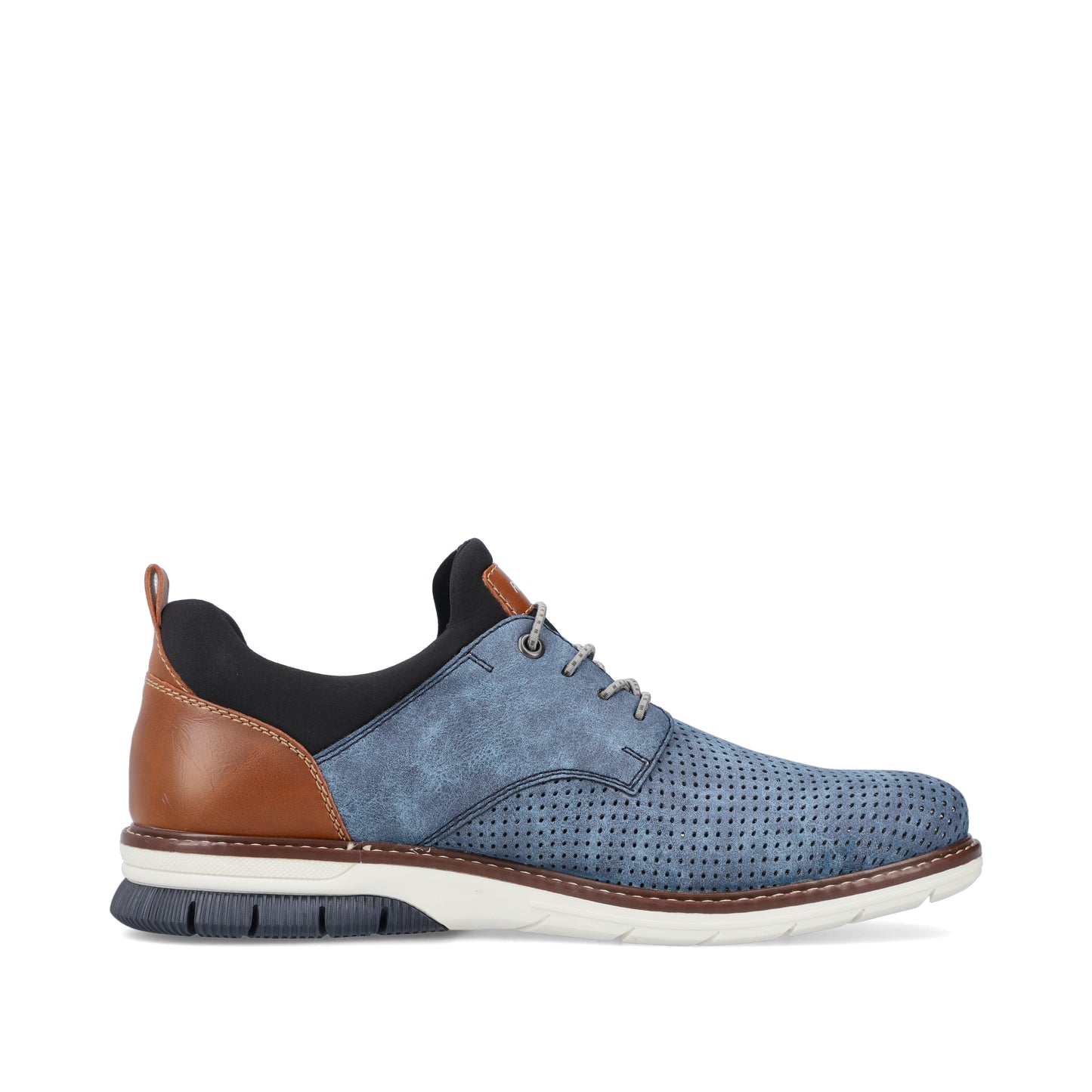 Rieker Men's Casual Lace-up Shoe - Blue | 14450-14