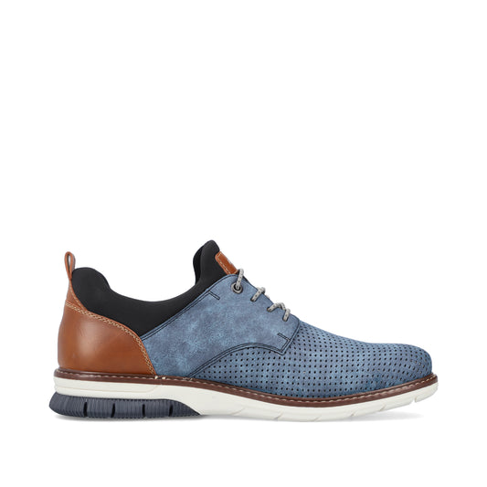 Rieker Men's Casual Lace-up Shoe - Blue | 14450-14