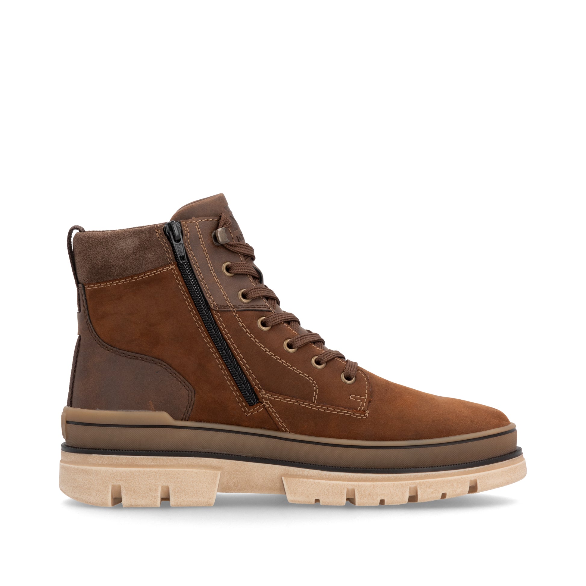 Brown Zip Boots for Men | Rieker Sport U1273-22