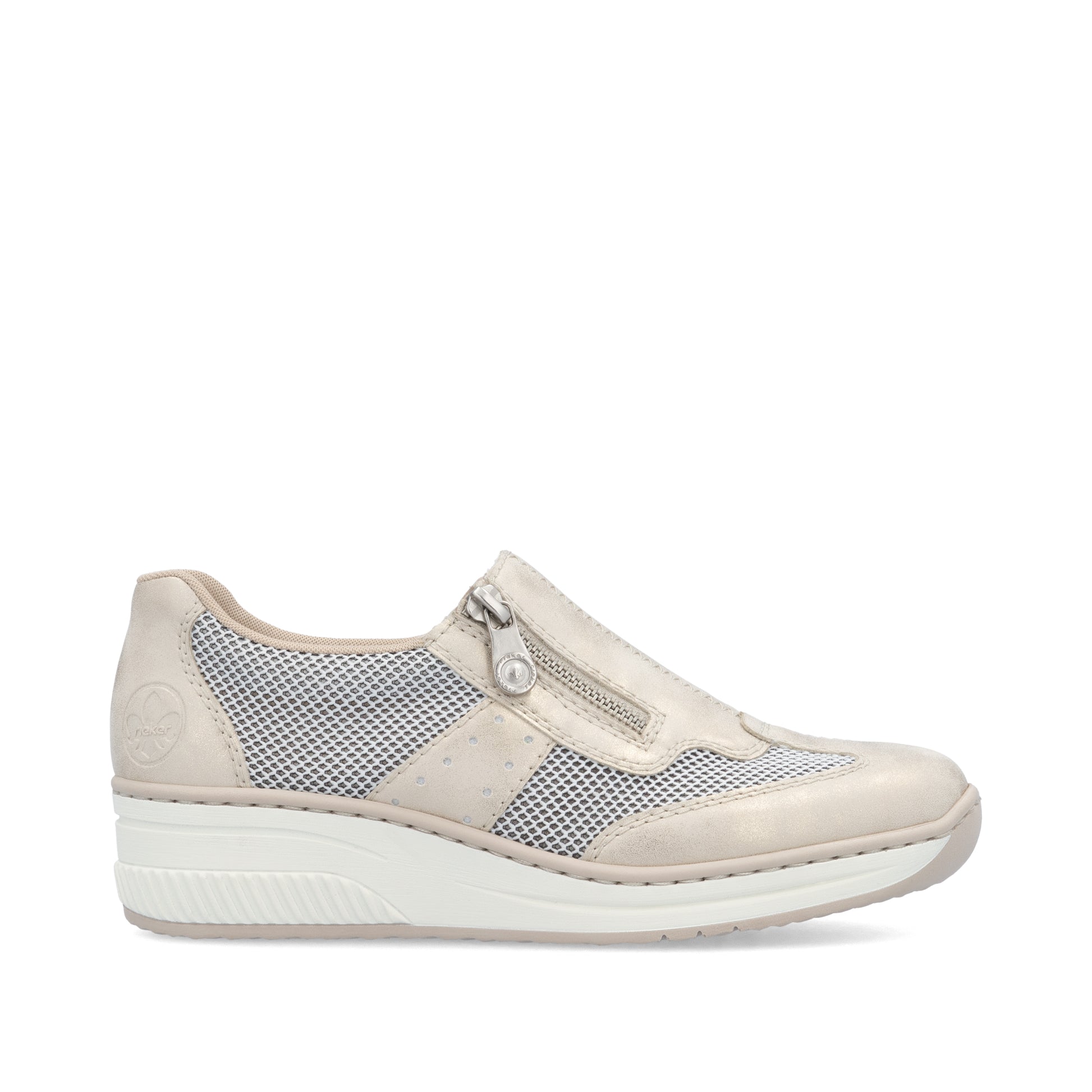 Beige Zip Shoes for Women | Rieker 48760-60