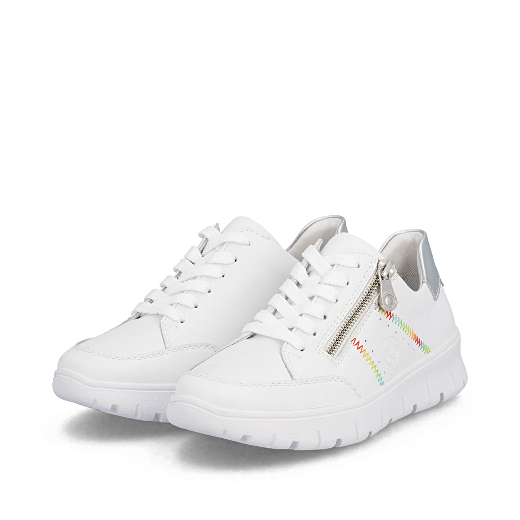 White Zip Shoes for Women | Rieker N1313-80