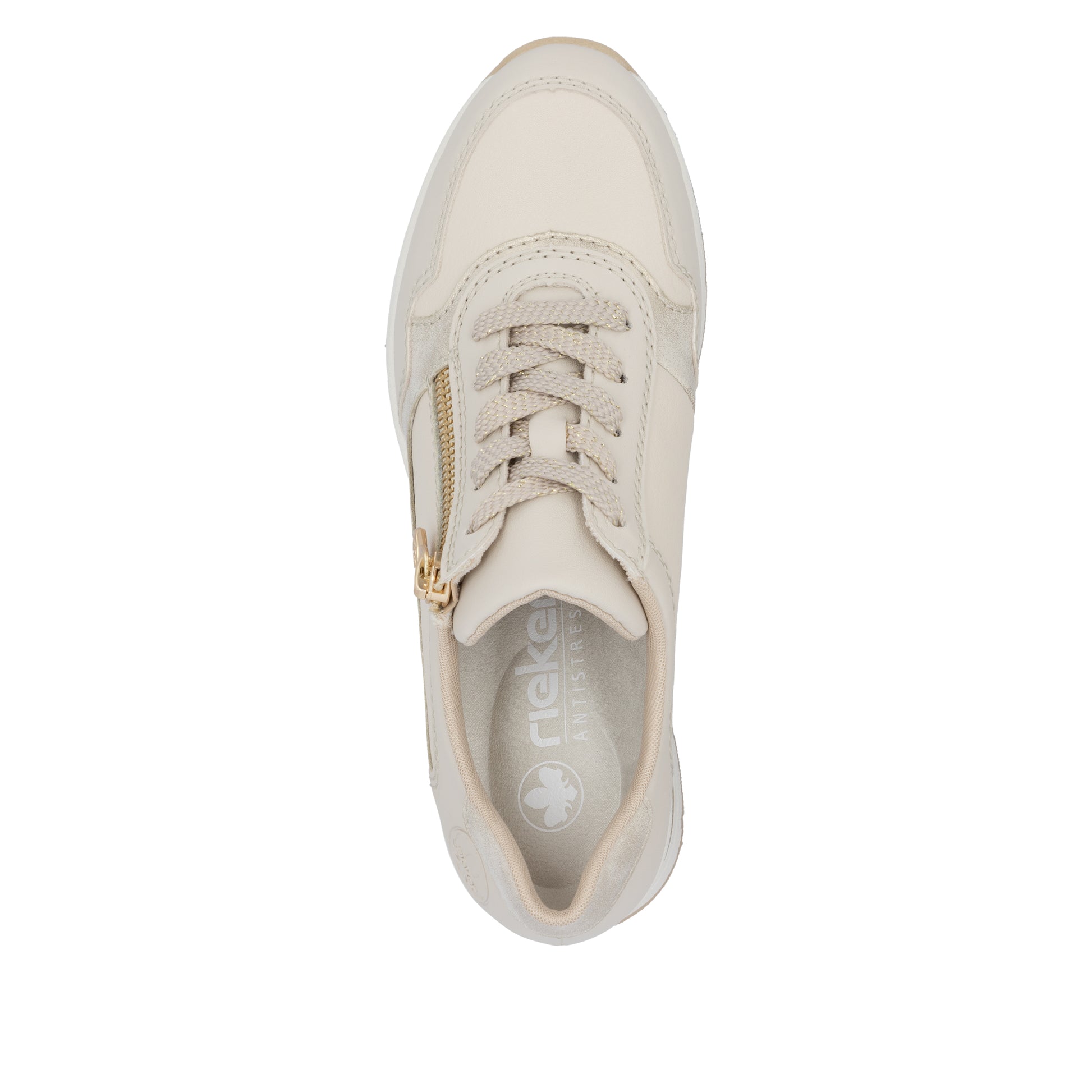 Beige Zip Shoes for Women | Rieker N9301-60