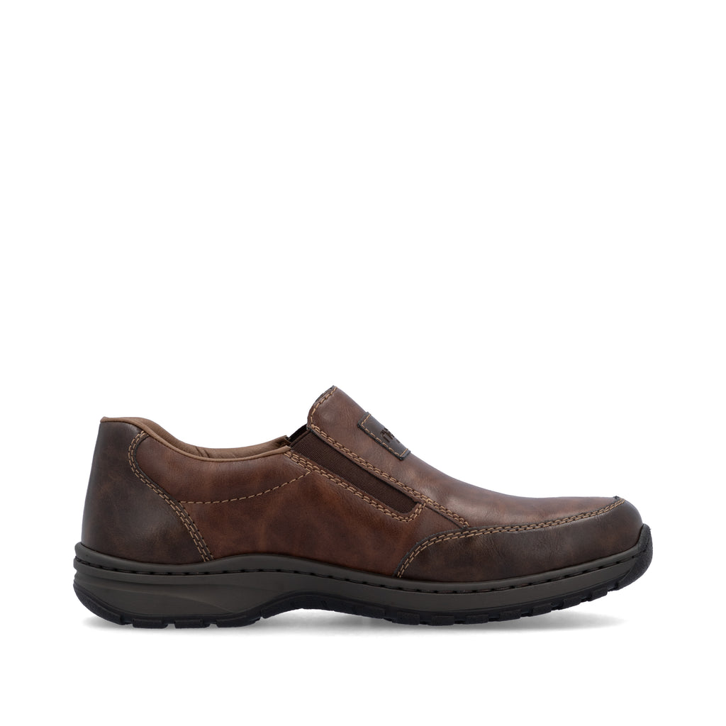 Brown Elasticated Shoes for Men | Rieker 03354-26