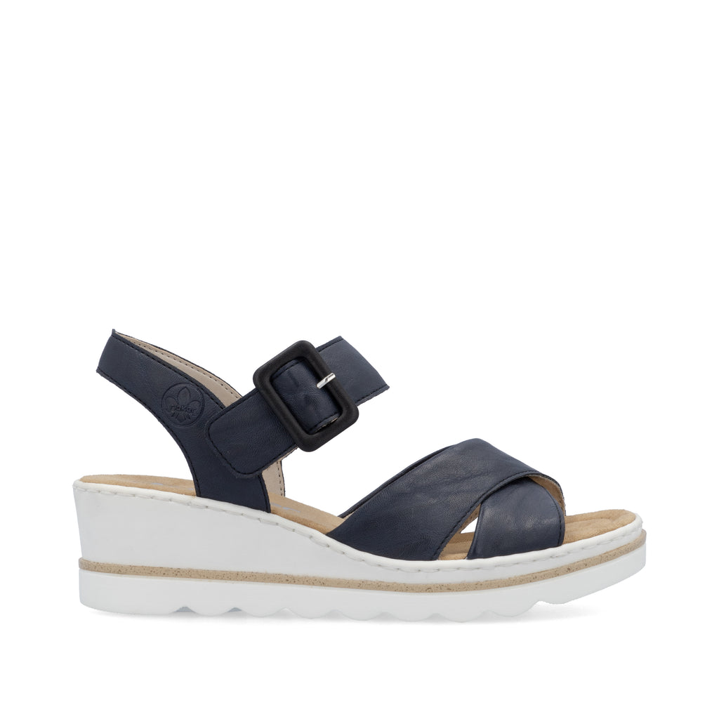 Blue Hook & Loop Sandals for Women | Rieker 67463-14