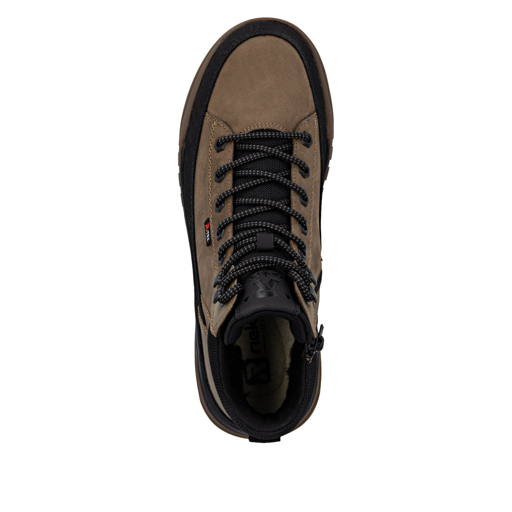 Brown Zip Boots for Men | Rieker U1571-20