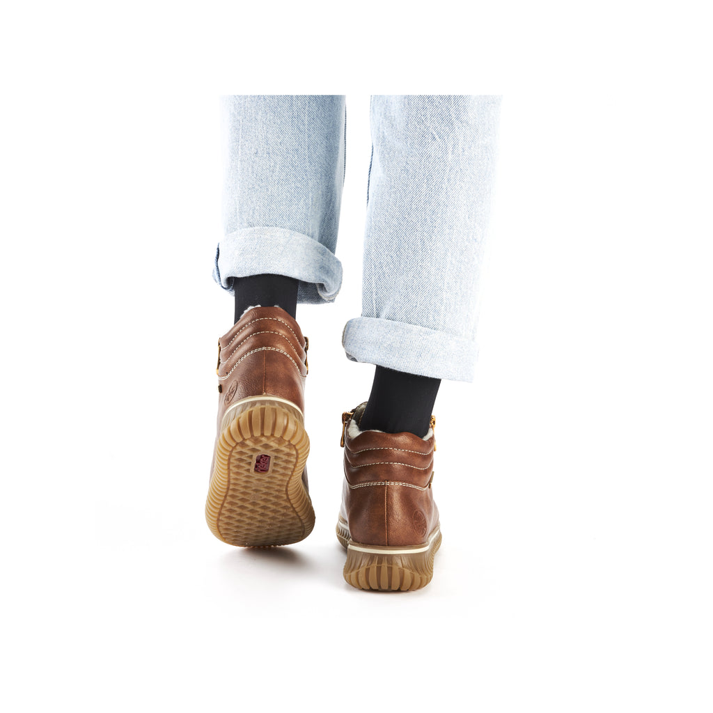 Brown Zip Boots for Women | Rieker 74233-24