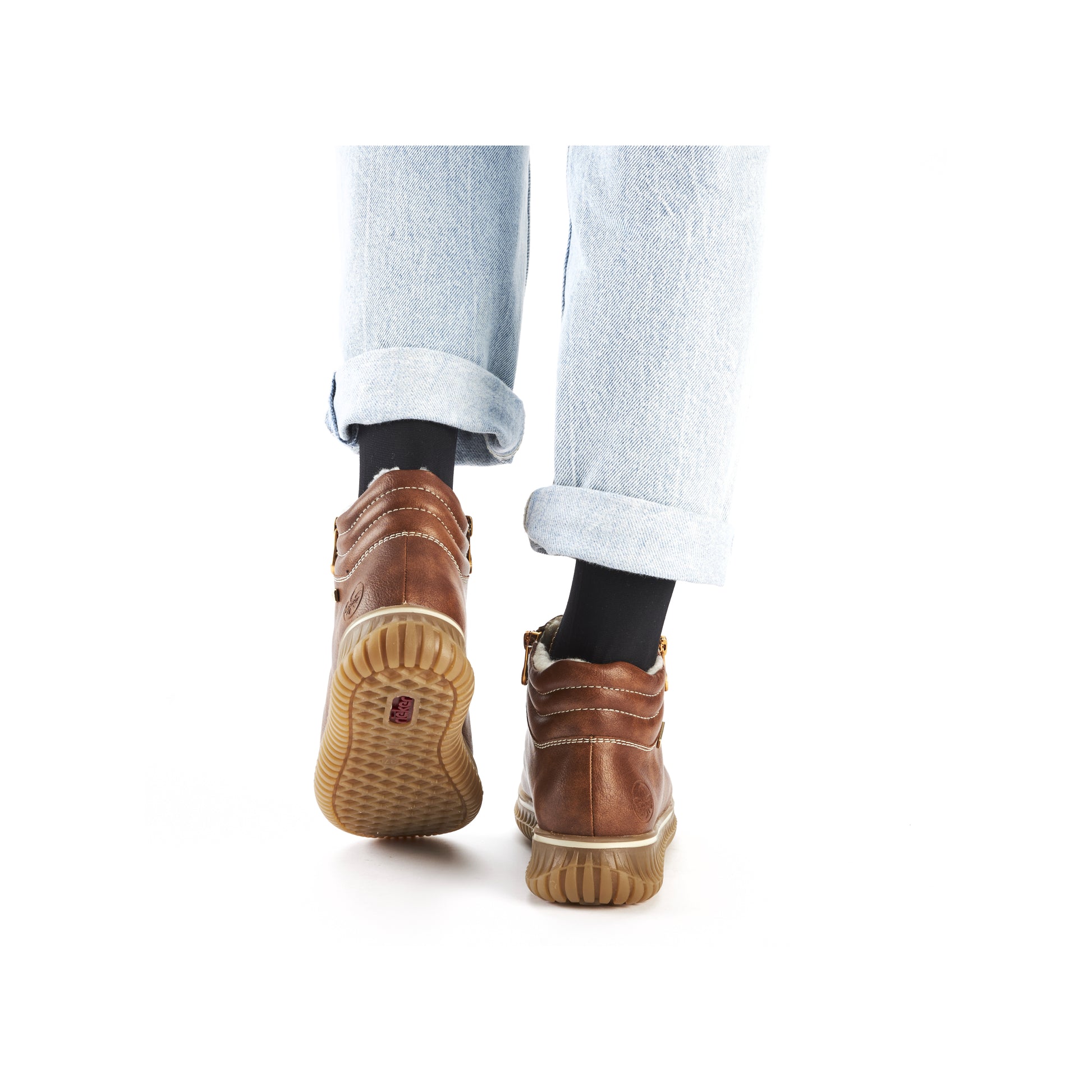 Brown Zip Boots for Women | Rieker 74233-24