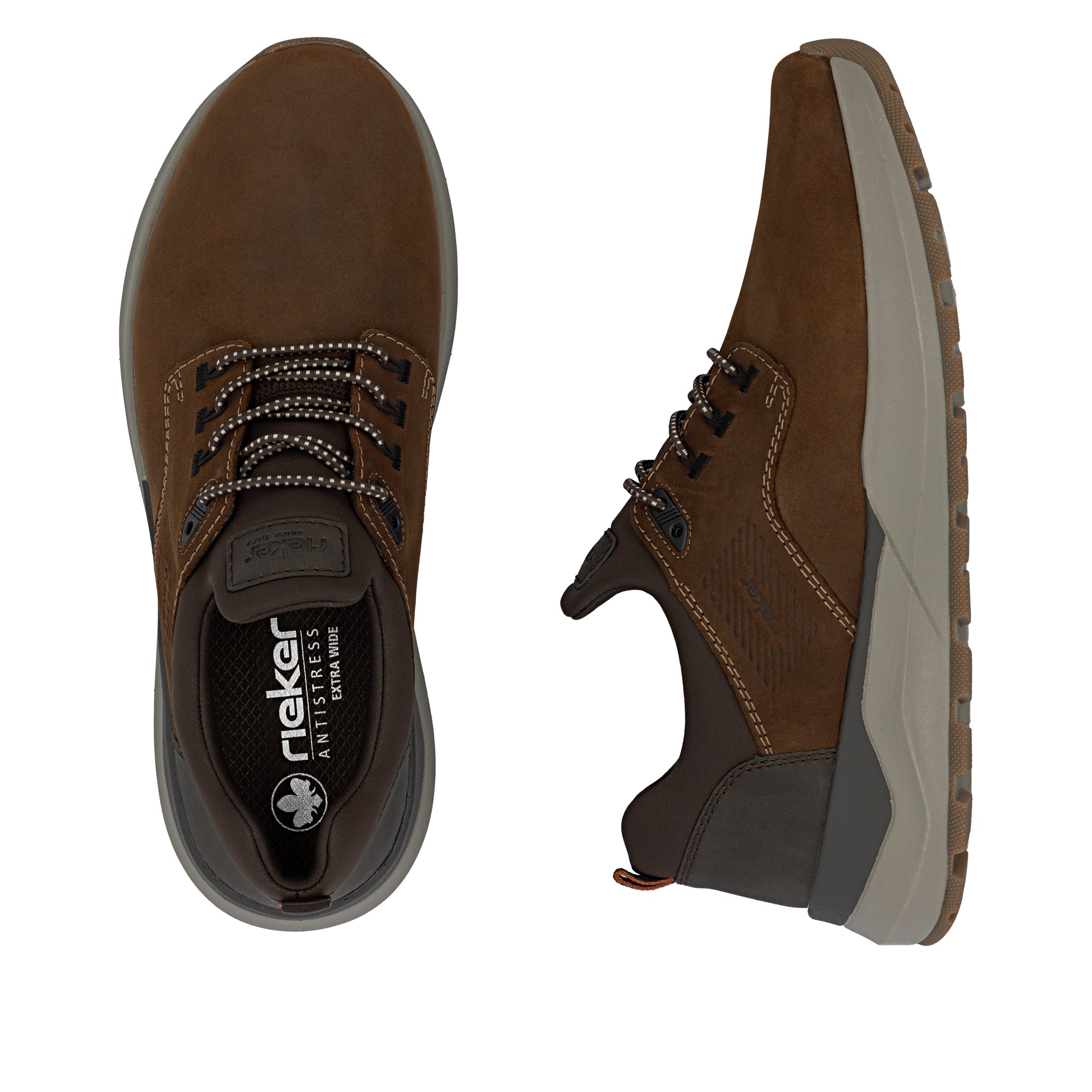 Brown Elasticated Shoes for Men | Rieker 06050-22