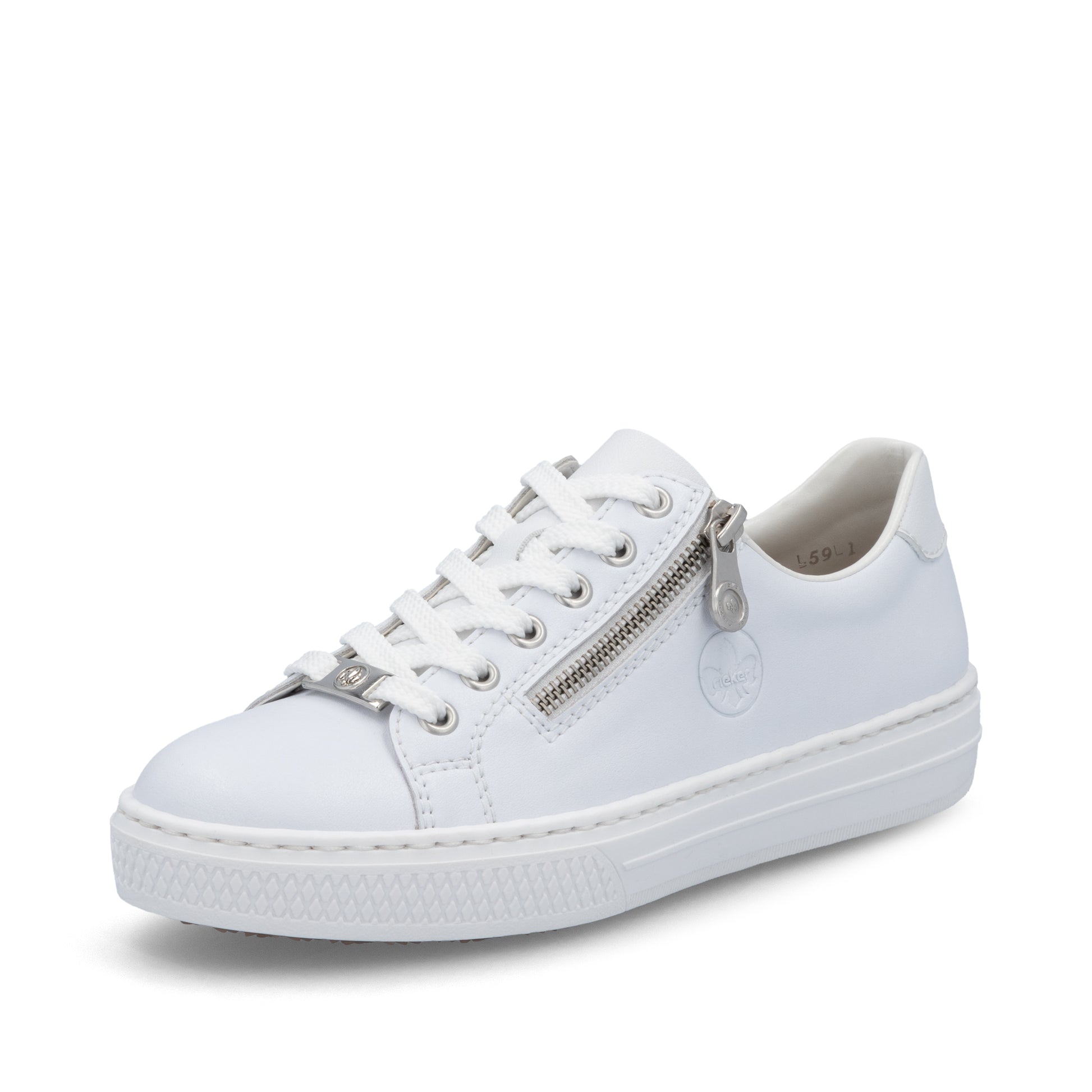 White Zip Shoes for Women | Rieker L59L1-83