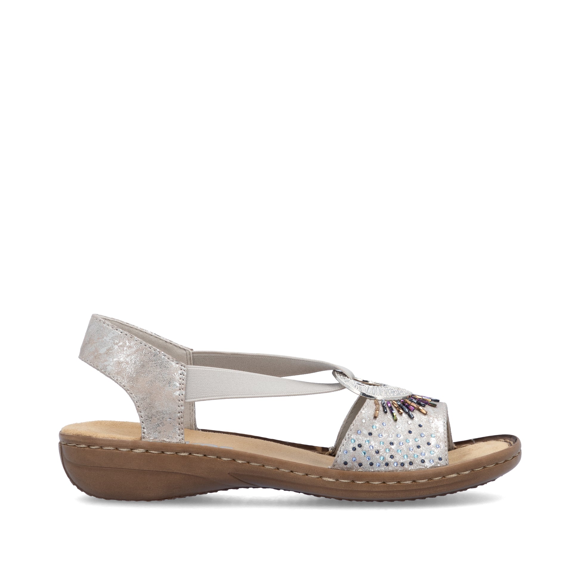Metallic Elasticated Sandals for Women | Rieker 60880-90
