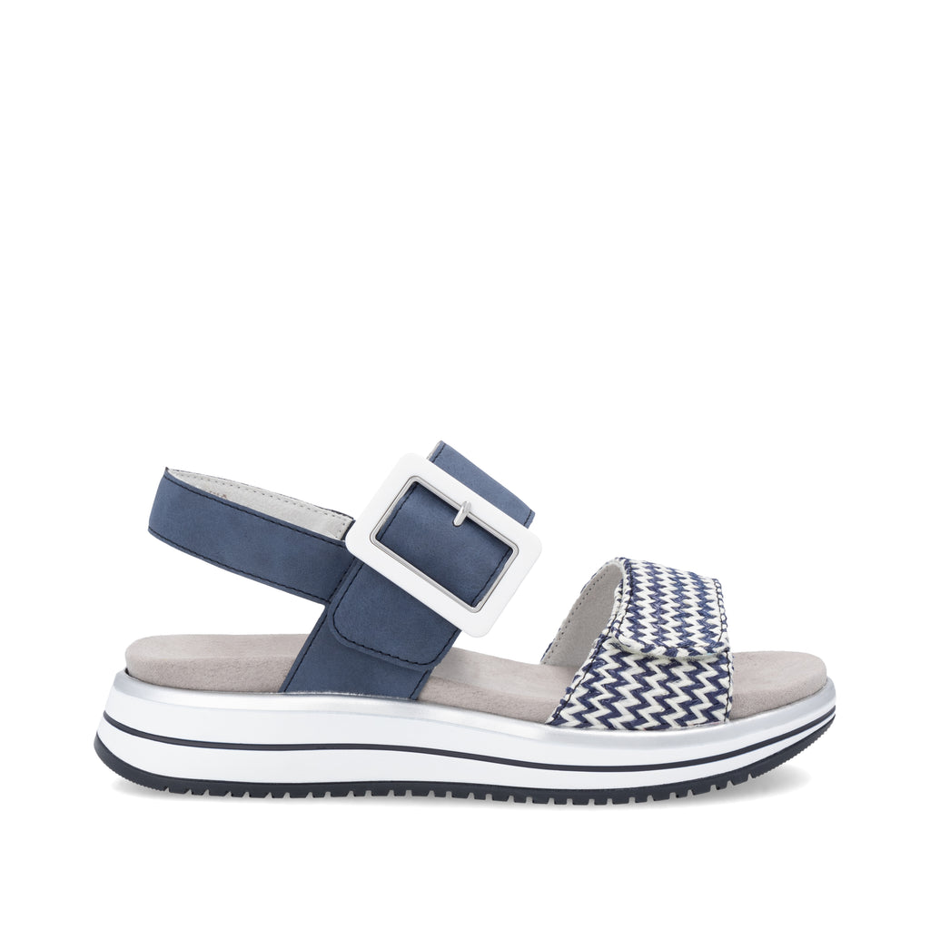 Blue Hook & Loop Sandals for Women | Remonte D1J53-14