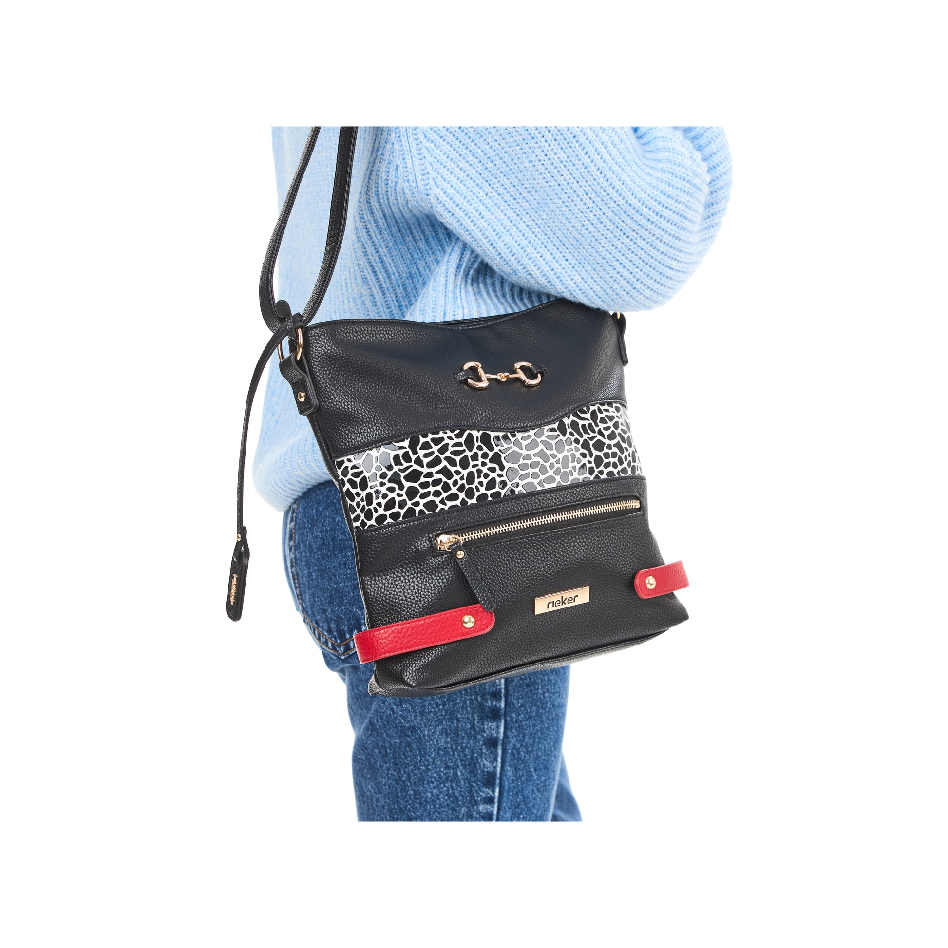 Black Zip Bags for Women | Rieker H1517-01