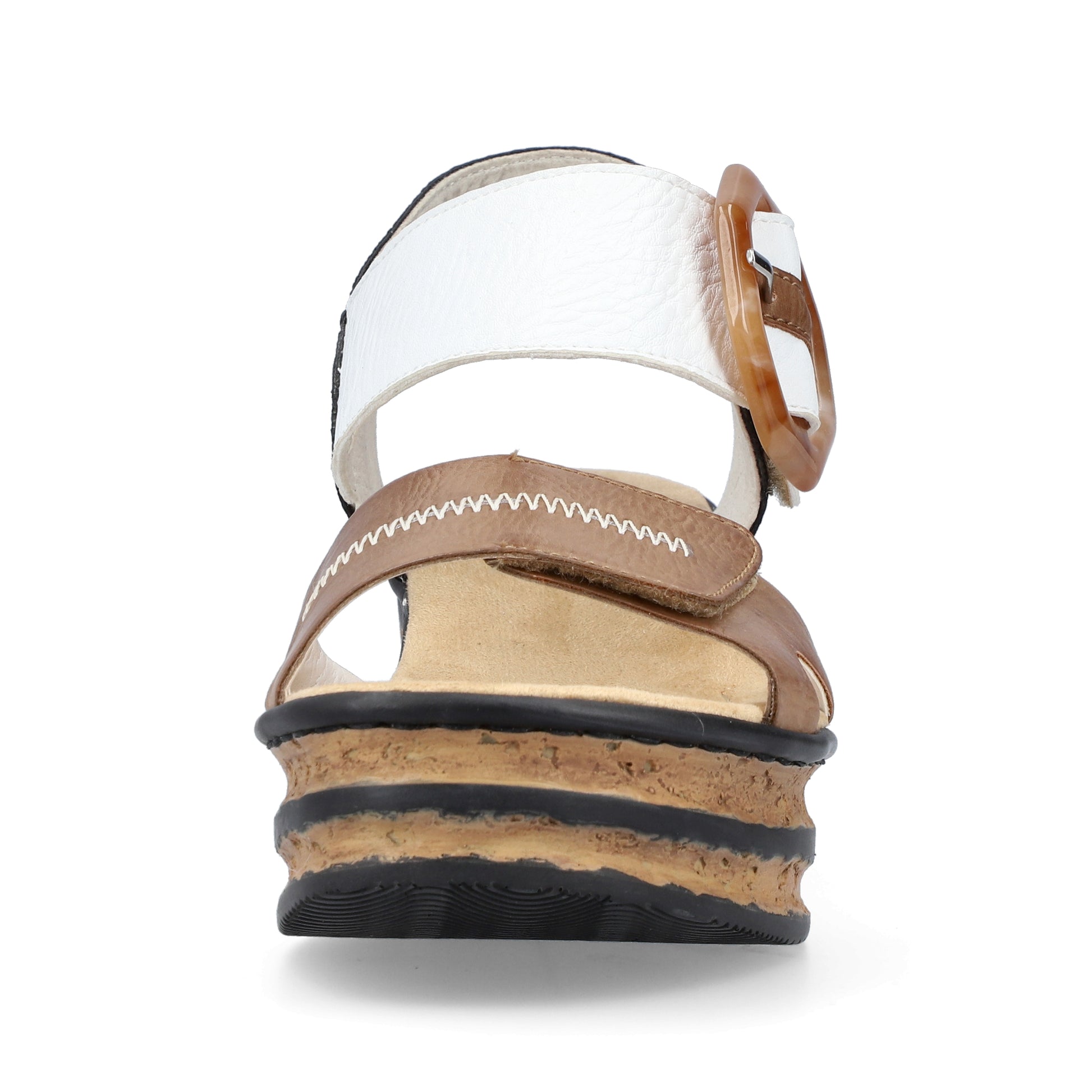 Beige Hook & Loop Sandals for Women | Rieker 68176-64