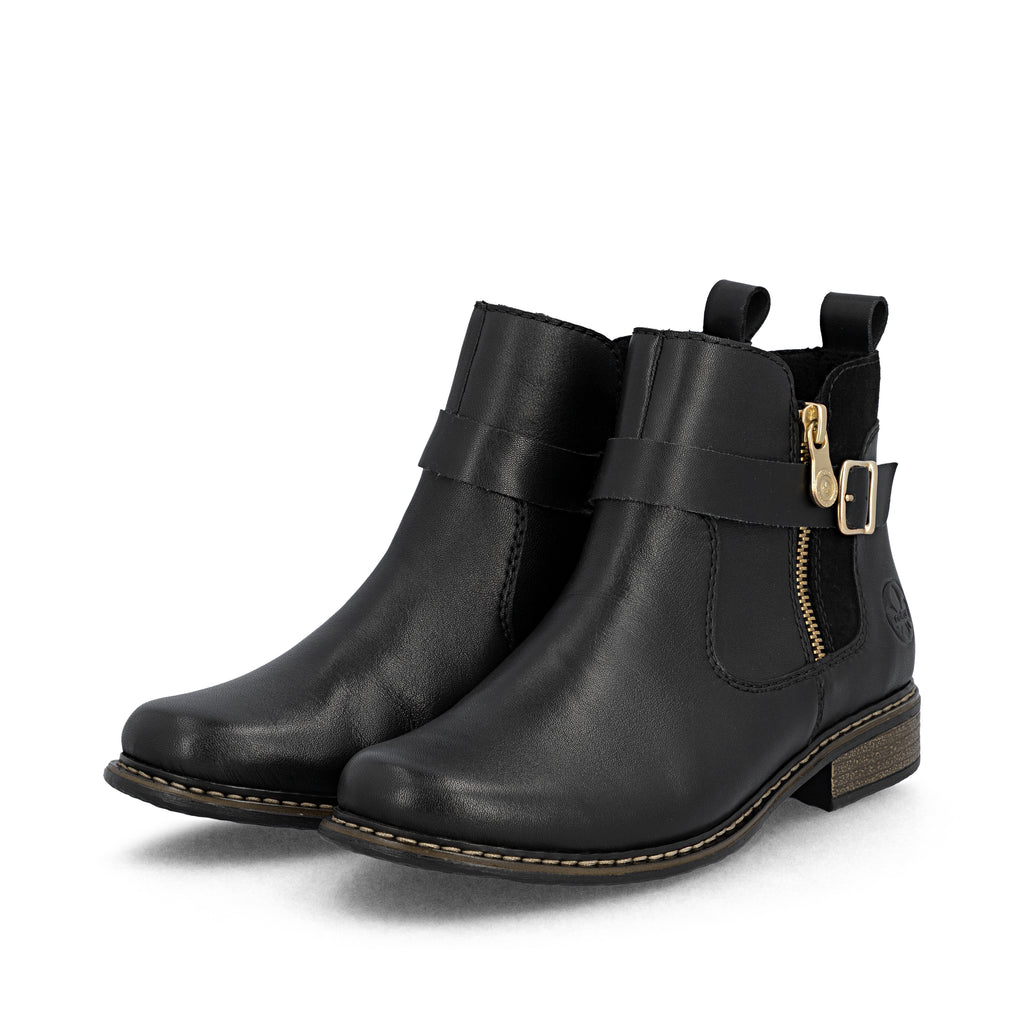 Black Zip Boots for Women | Rieker Z4959-00