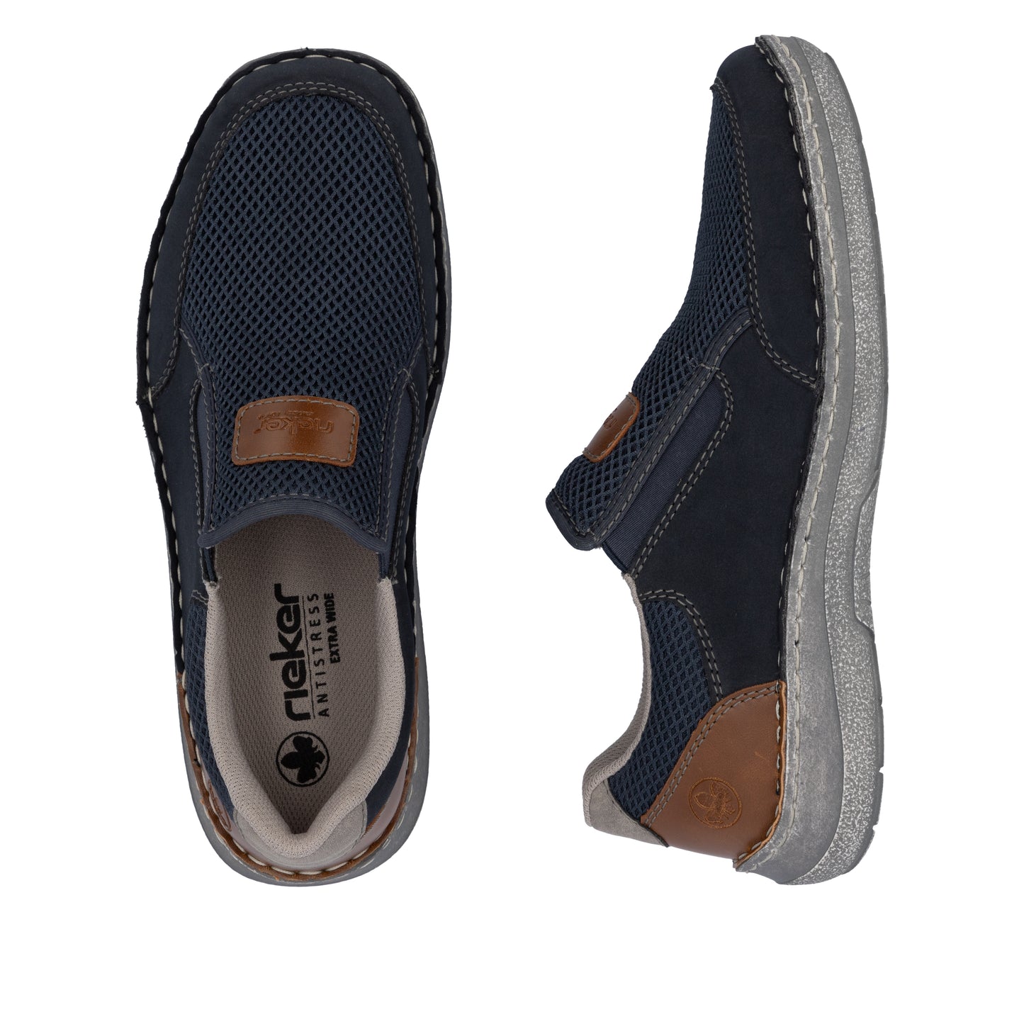 Rieker Men's Casual Slip-on Shoe - Blue | 03053-14