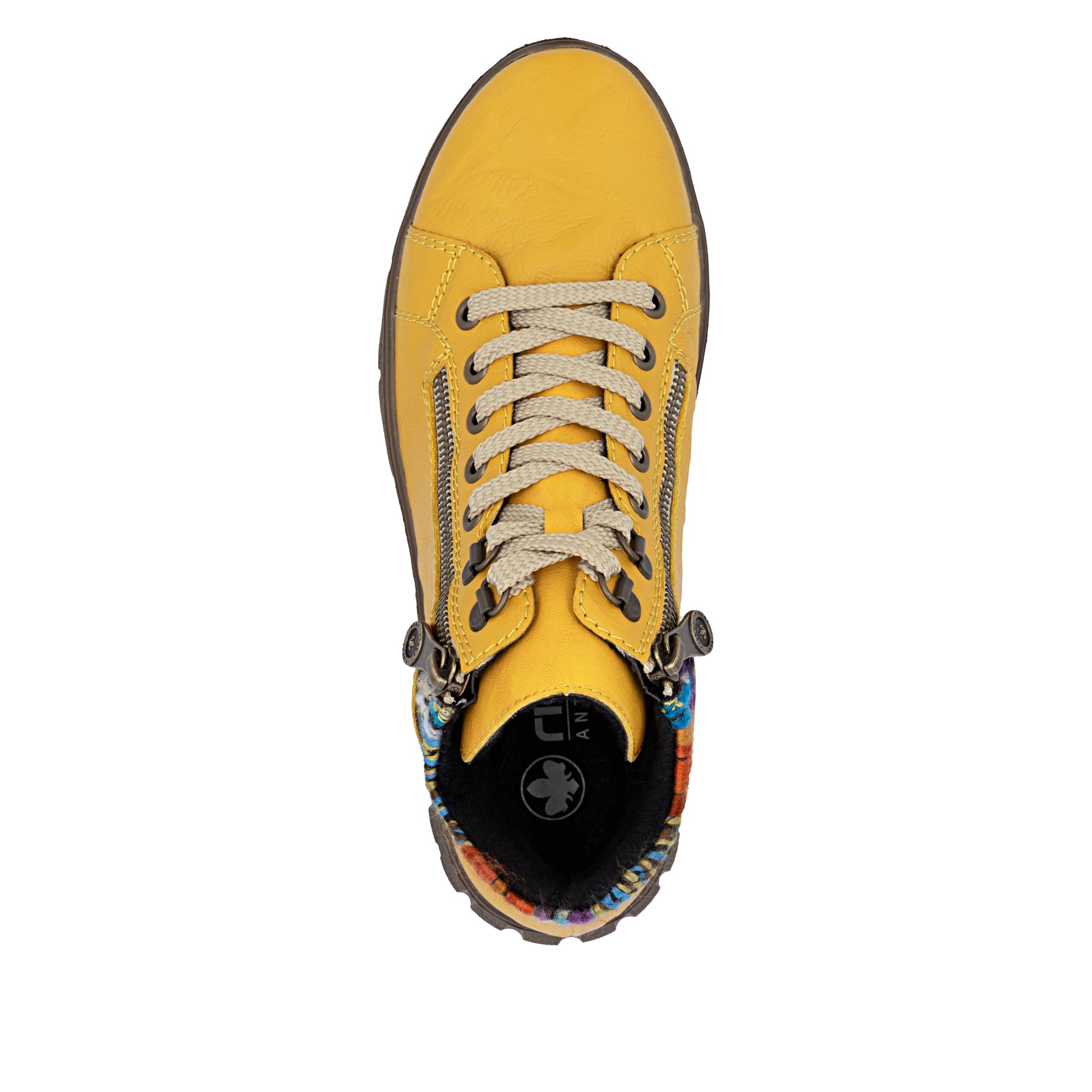 Yellow Zip Boots for Women | Rieker N1305-68