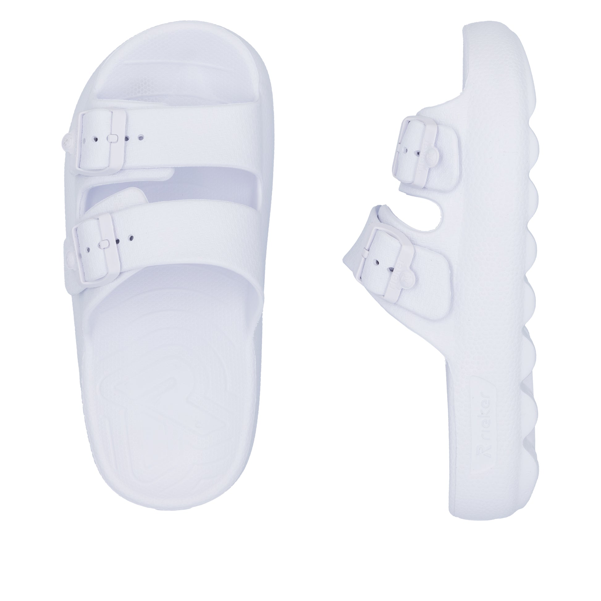 White Buckle Sandals for Women | Rieker P2450-80