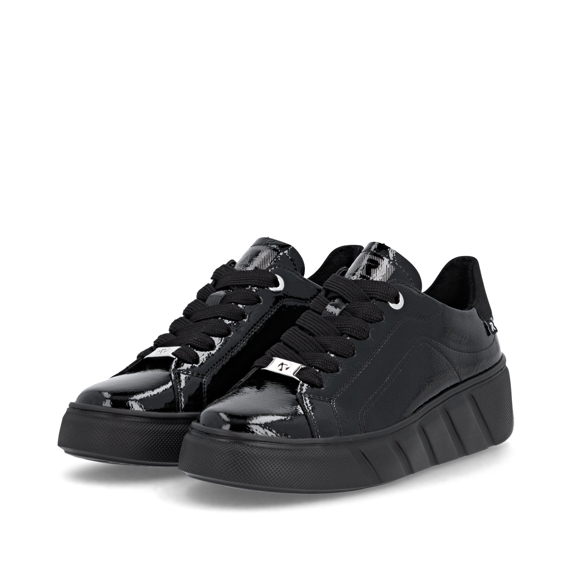 Black Elasticated Shoes for Women | Rieker W2601-00