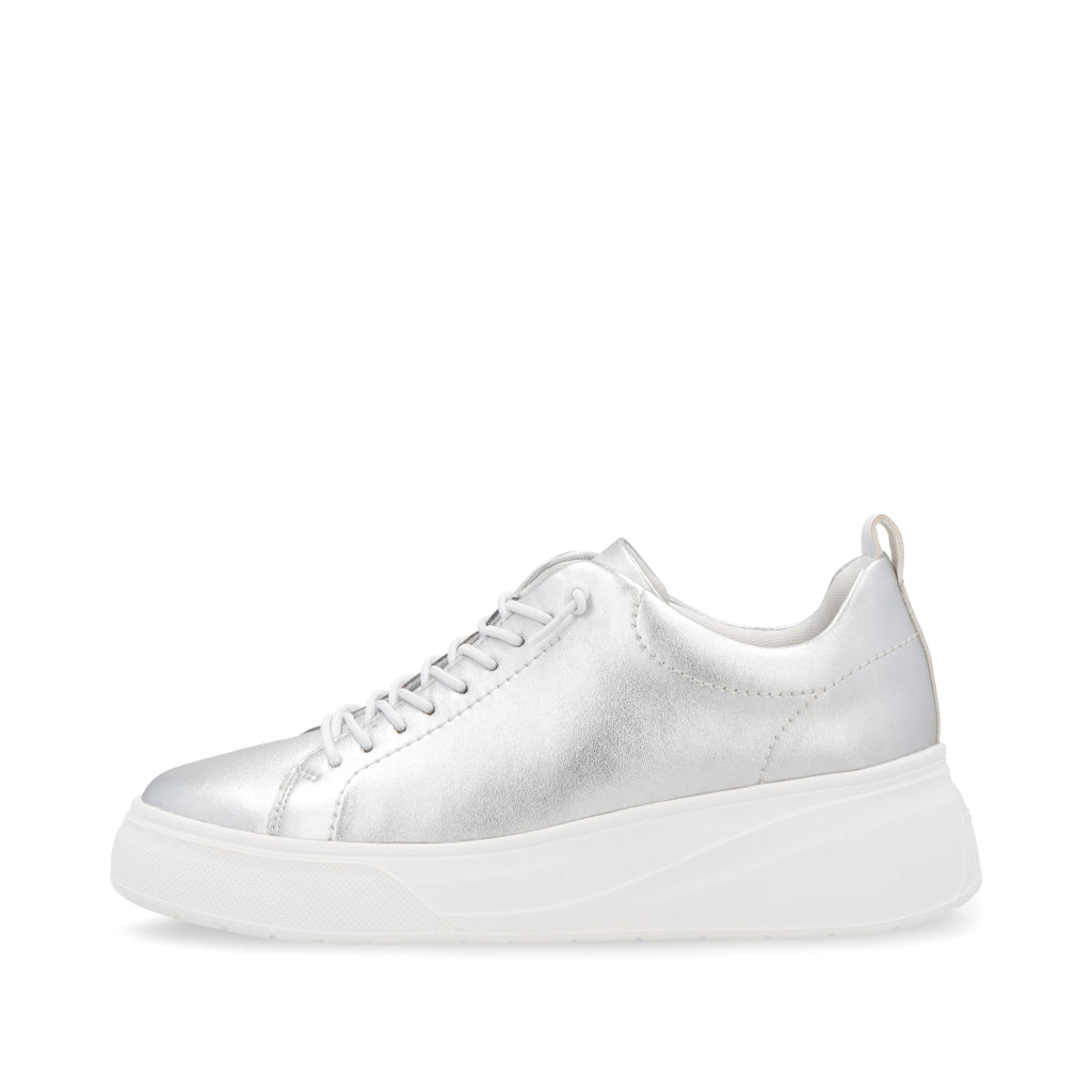 Silver/Platinum Elasticated Shoes for Women | Rieker W2301-90