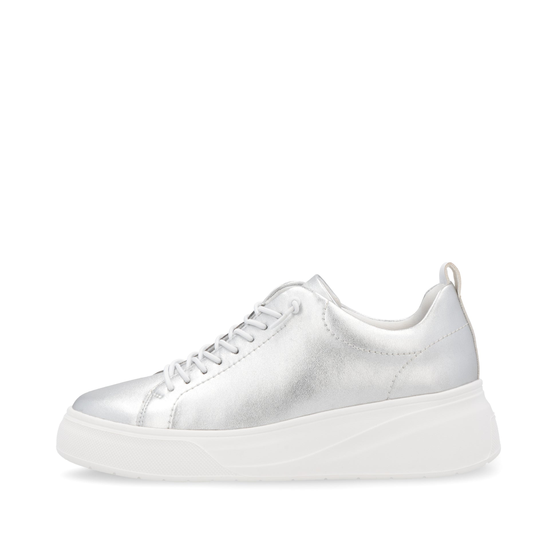 Silver/Platinum Elasticated Shoes for Women | Rieker W2301-90