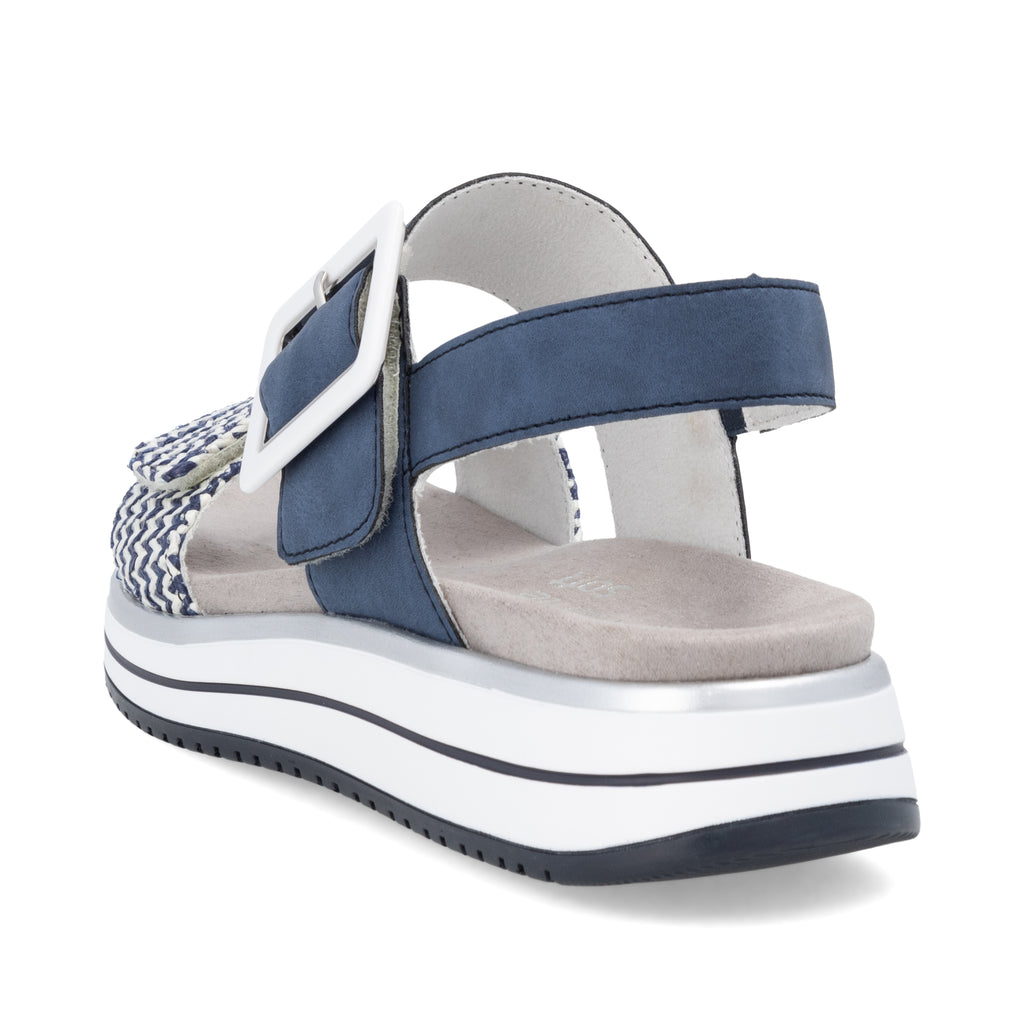 Blue Hook & Loop Sandals for Women | Remonte D1J53-14