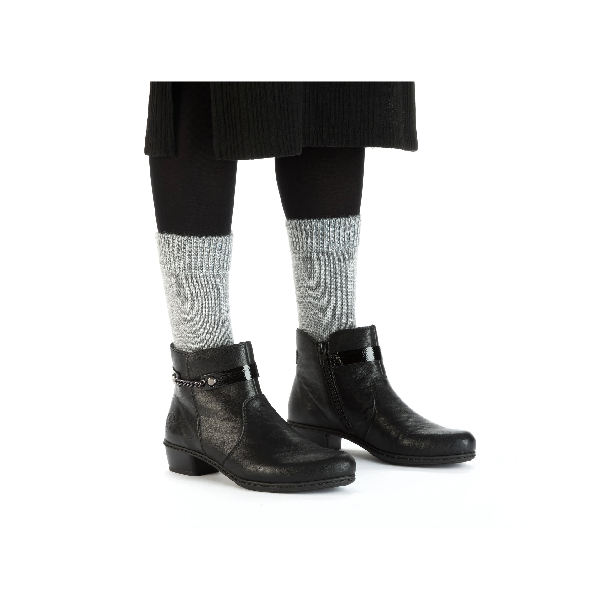 Black Zip Boots for Women | Rieker Y0783-00