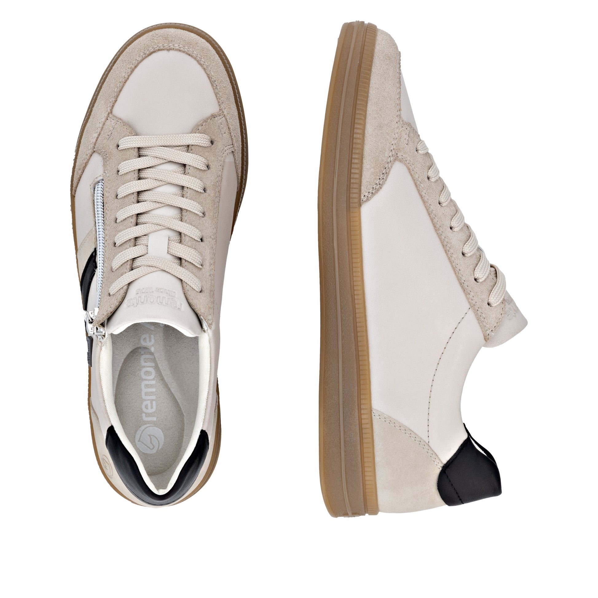 Beige Zip Shoes for Women | Remonte D2C04-62