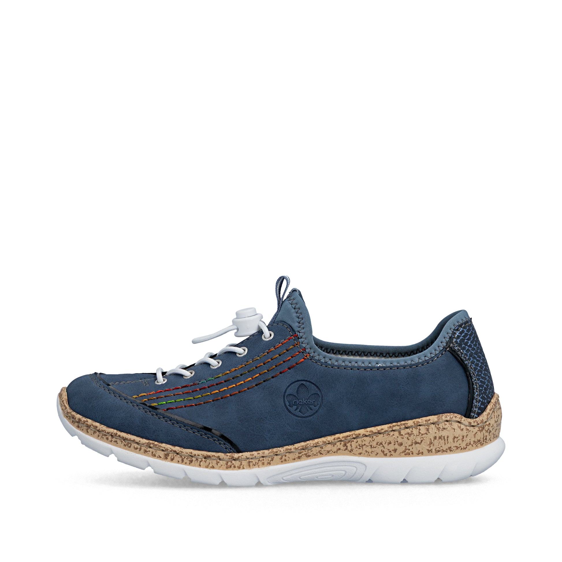 Blue Elasticated Shoes for Women | Rieker N42T0-14