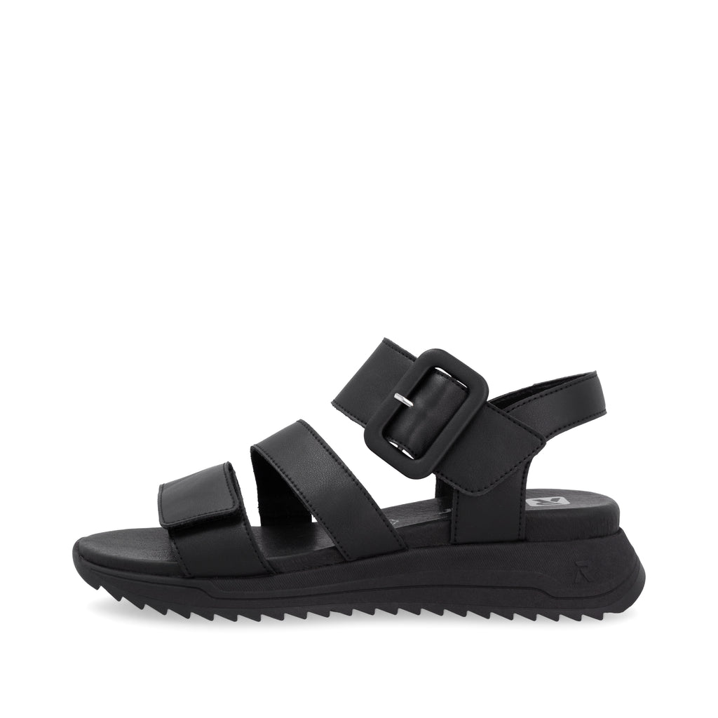 Black Hook & Loop Sandals for Women | Rieker W2950-00
