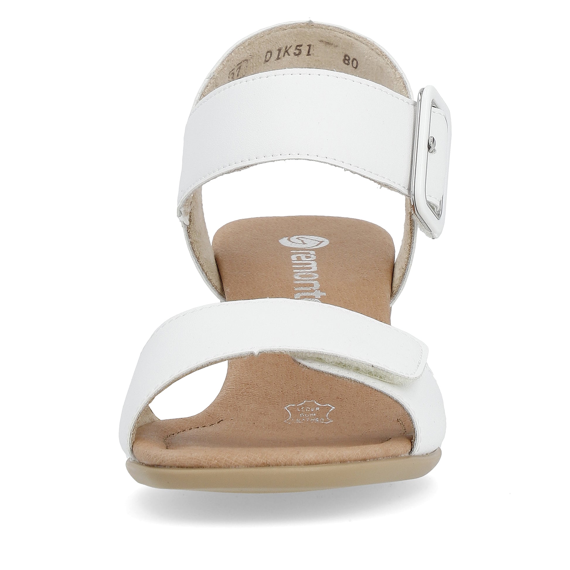 White Hook & Loop Sandals for Women | Remonte D1K51-80