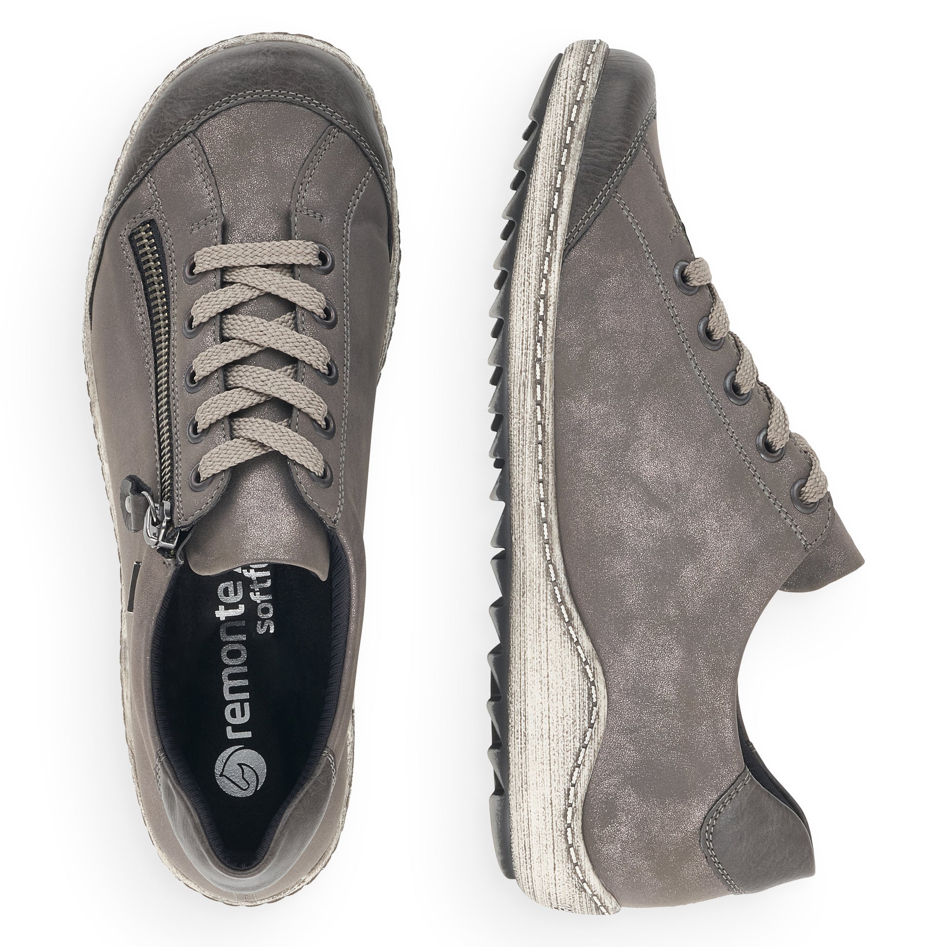 Grey Zip Shoes for Women | Remonte R1402-44