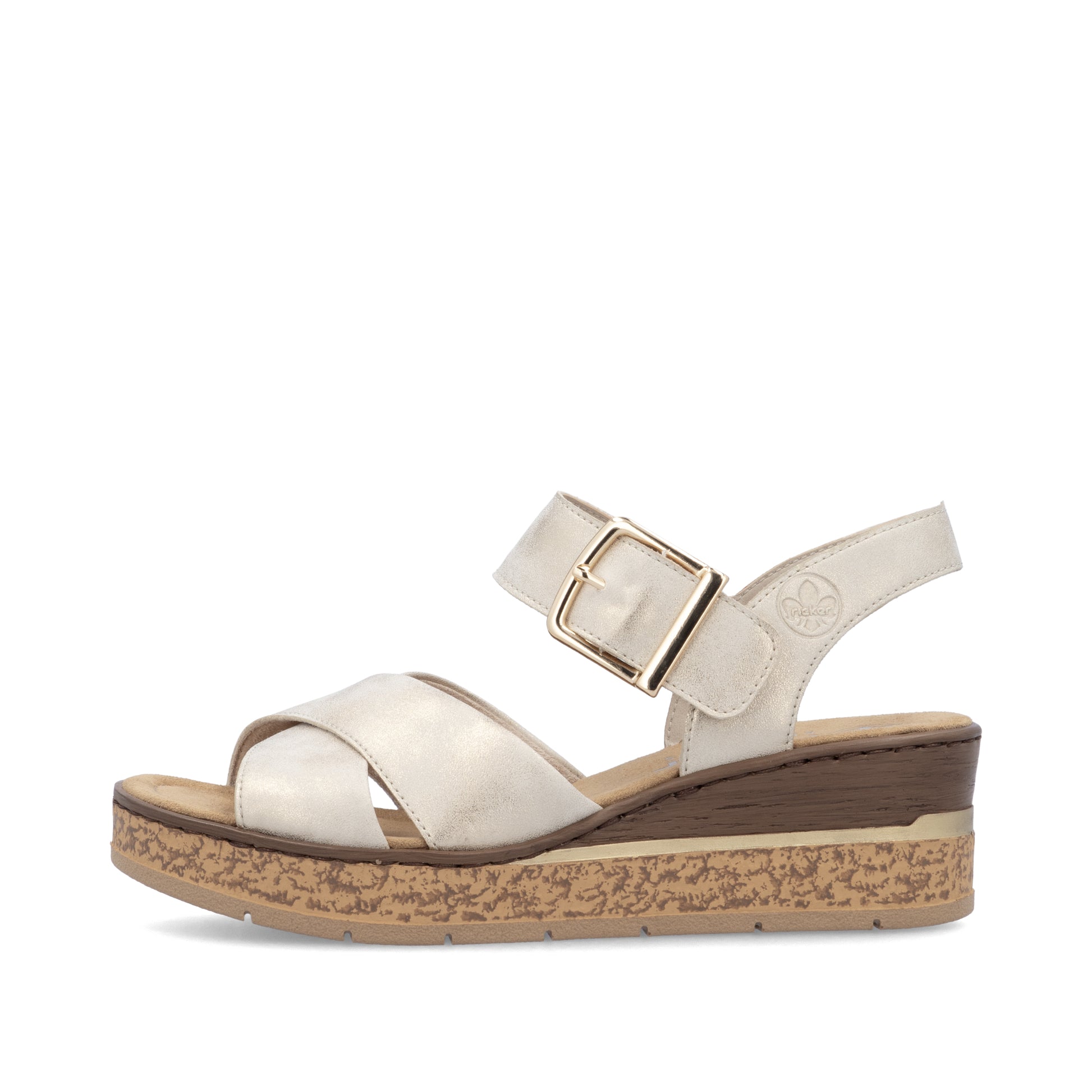 Beige Hook & Loop Sandals for Women | Rieker 63795-60