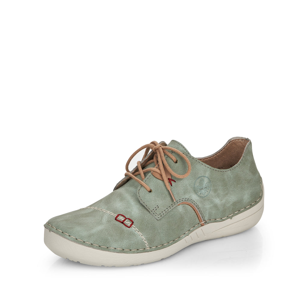 Green Elasticated Shoes for Women | Rieker 52528-52