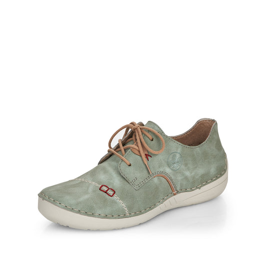 Rieker Women's Casual Lace-up Shoe - Green | 52528-52
