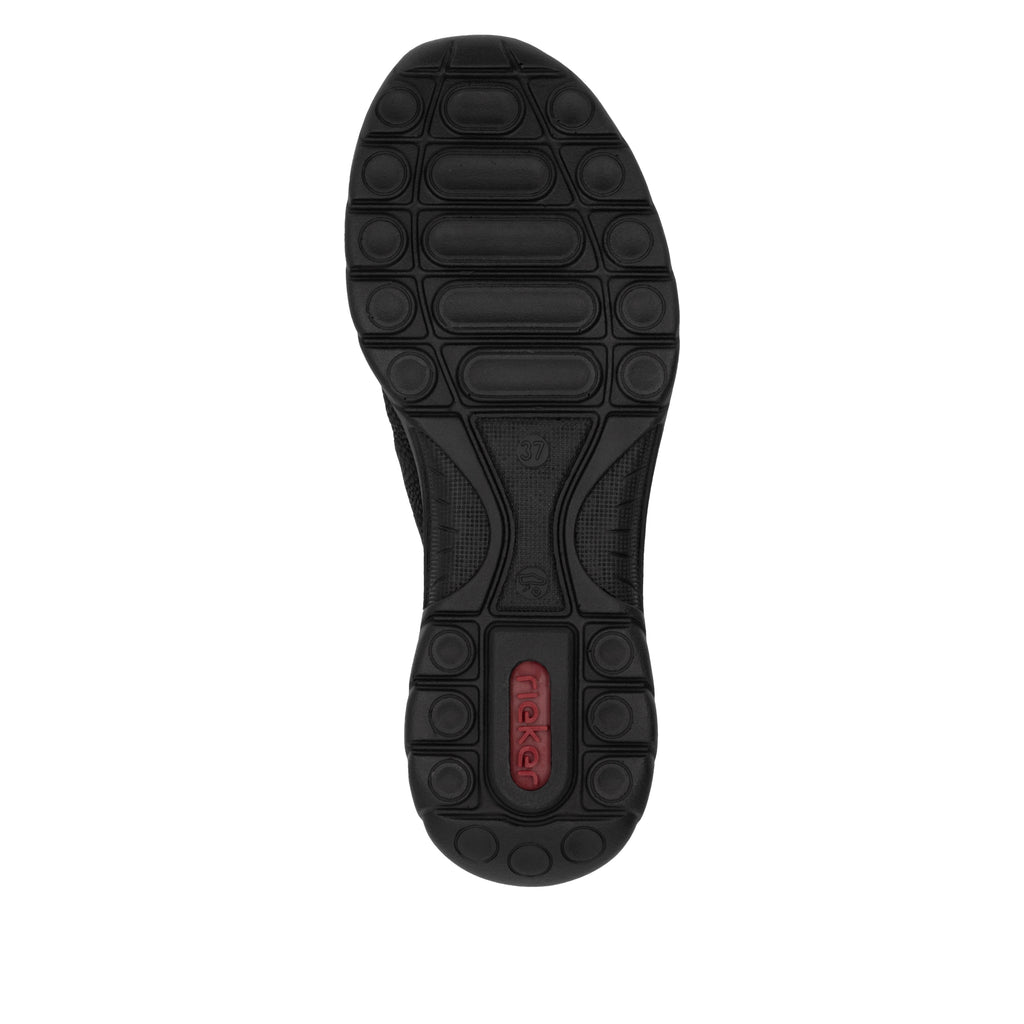 Black Elasticated Shoes for Women | Rieker L32F1-00